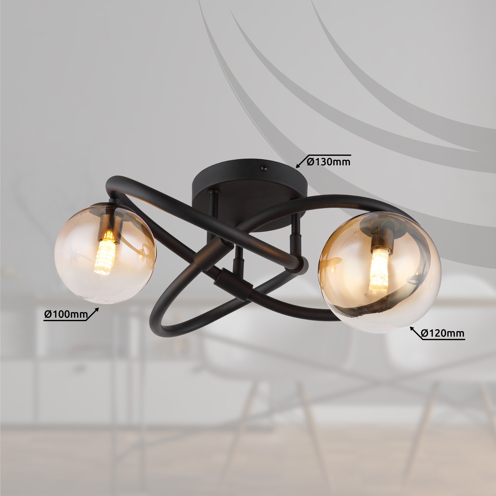 GLOBO LIGHTING Deckenleuchte »TUBERIUS«, Leuchtmittel G9 | Leuchtmittel wechselbar, Deckenlampe/Wohnzimmer/Schlafzimmer/modern