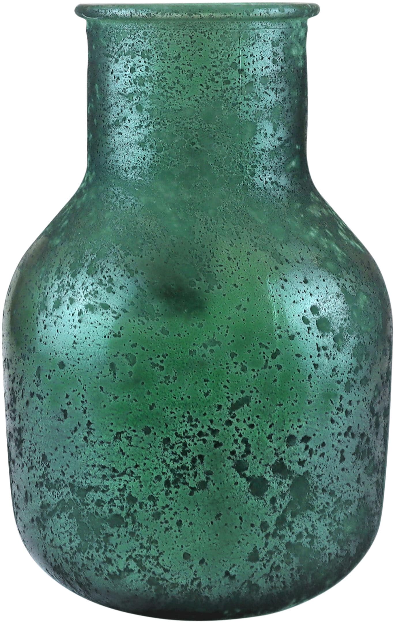 AM Design Dekovase »Nachhaltige Vase«, aus mattiertem, grünem Recycelfass Glas