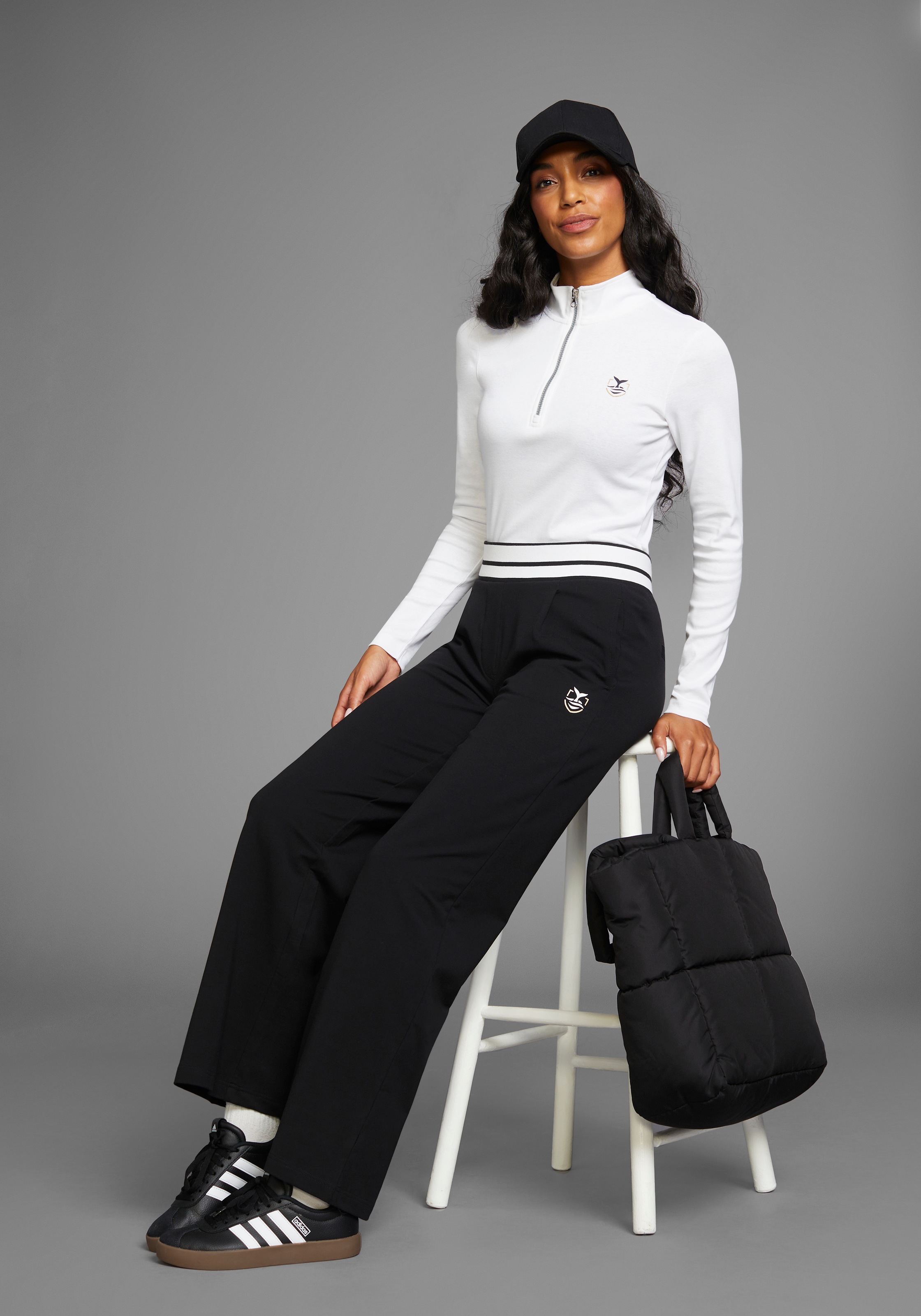 DELMAO Jerseyhose, mit Kontrastbund - NEUE KOLLEKTION