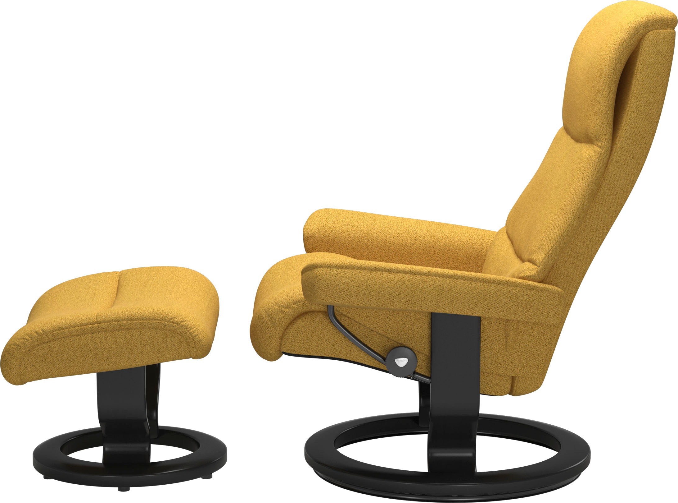 Stressless® Relaxsessel »View«, (Set, Relaxsessel mit Hocker), mit Classic Base, Größe S,Gestell Schwarz