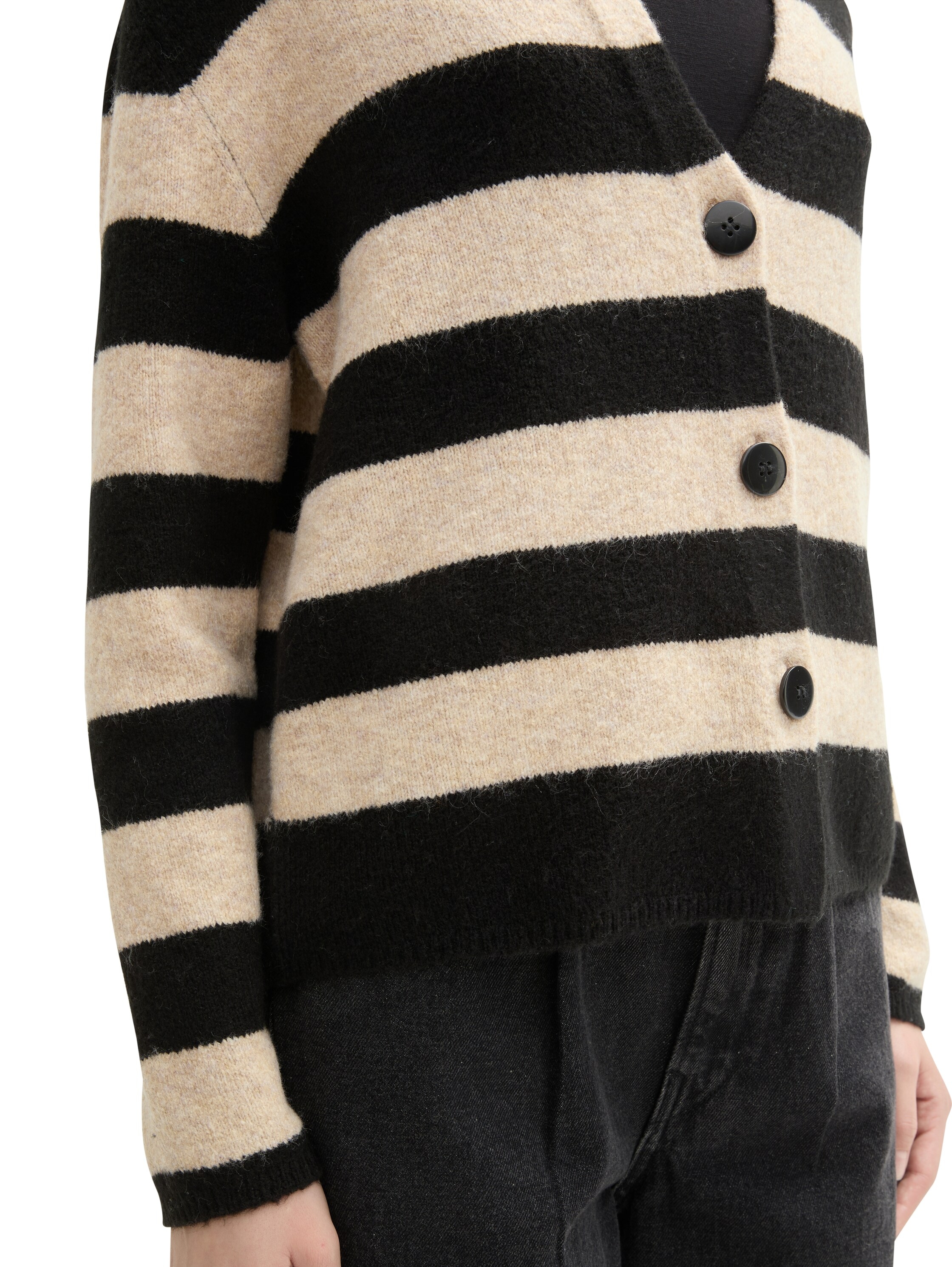 TOM TAILOR Denim Cardigan, mit Streifenmuster