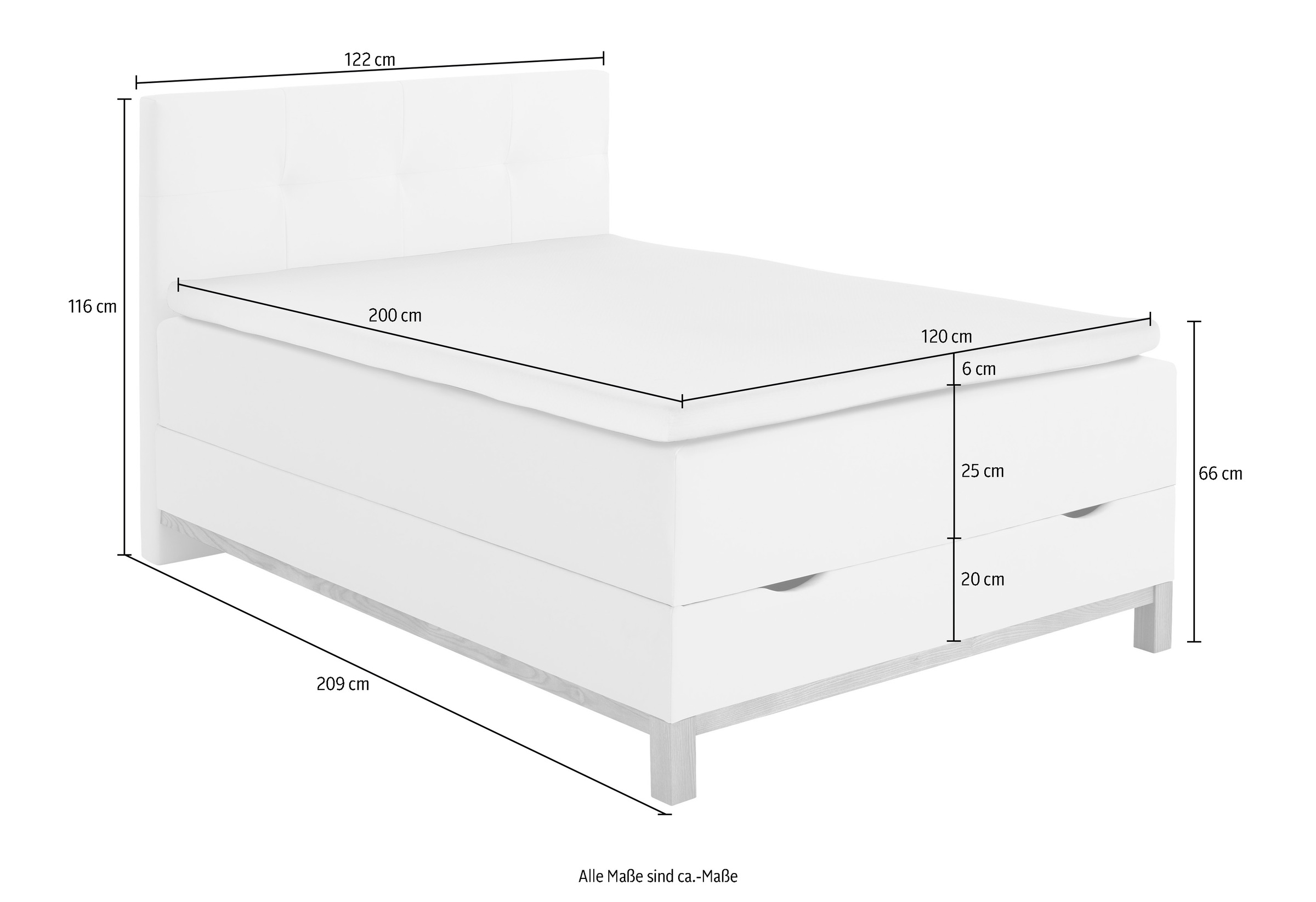 5. Bild von meise.möbel Boxspringbett »Catania«, mit Bettkasten und Topper