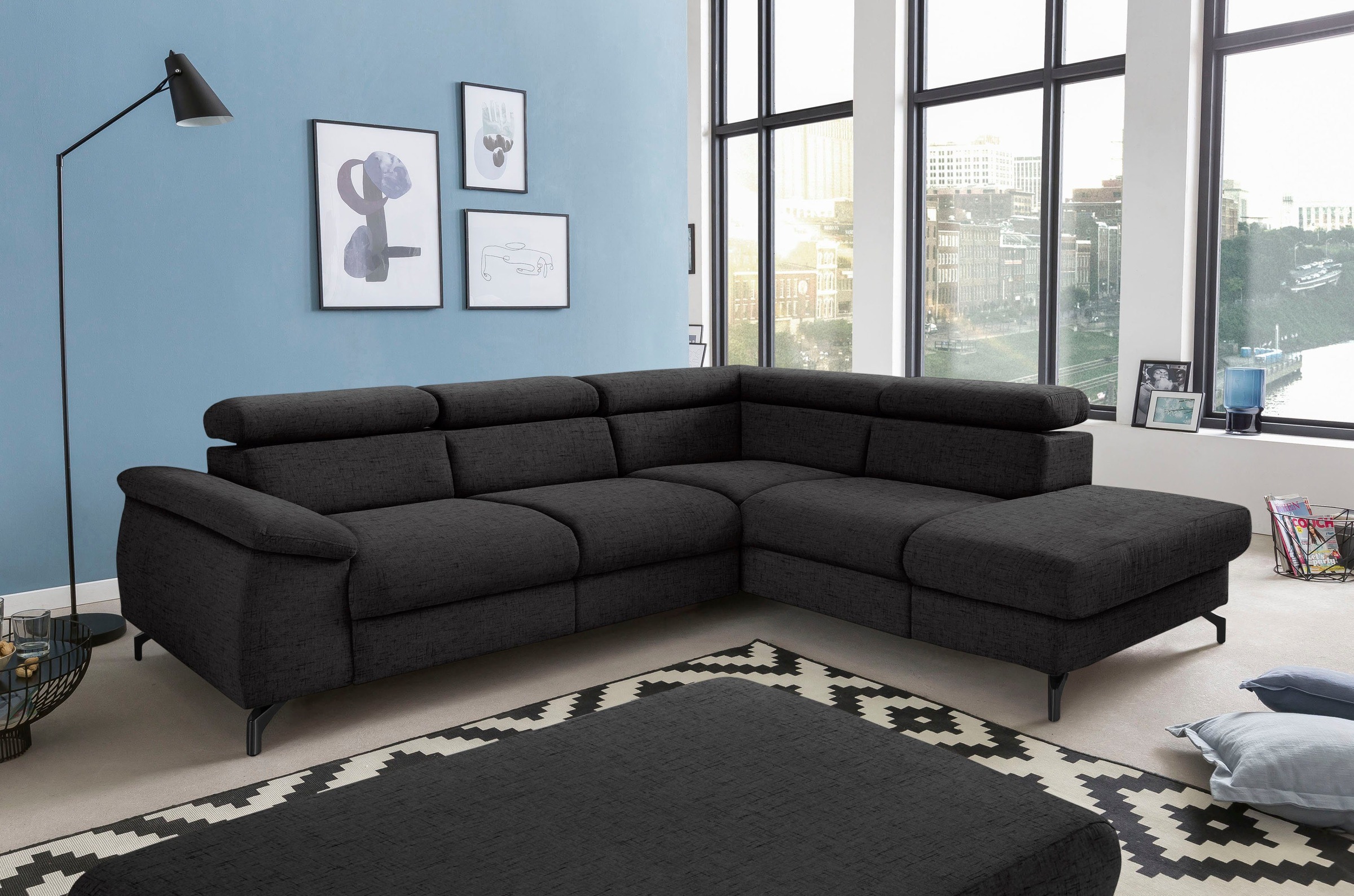 COTTA Polstergarnitur »Kitty L-Form, B: 249 bzw. 100 cm (Set: Ecksofa & Hoc günstig online kaufen