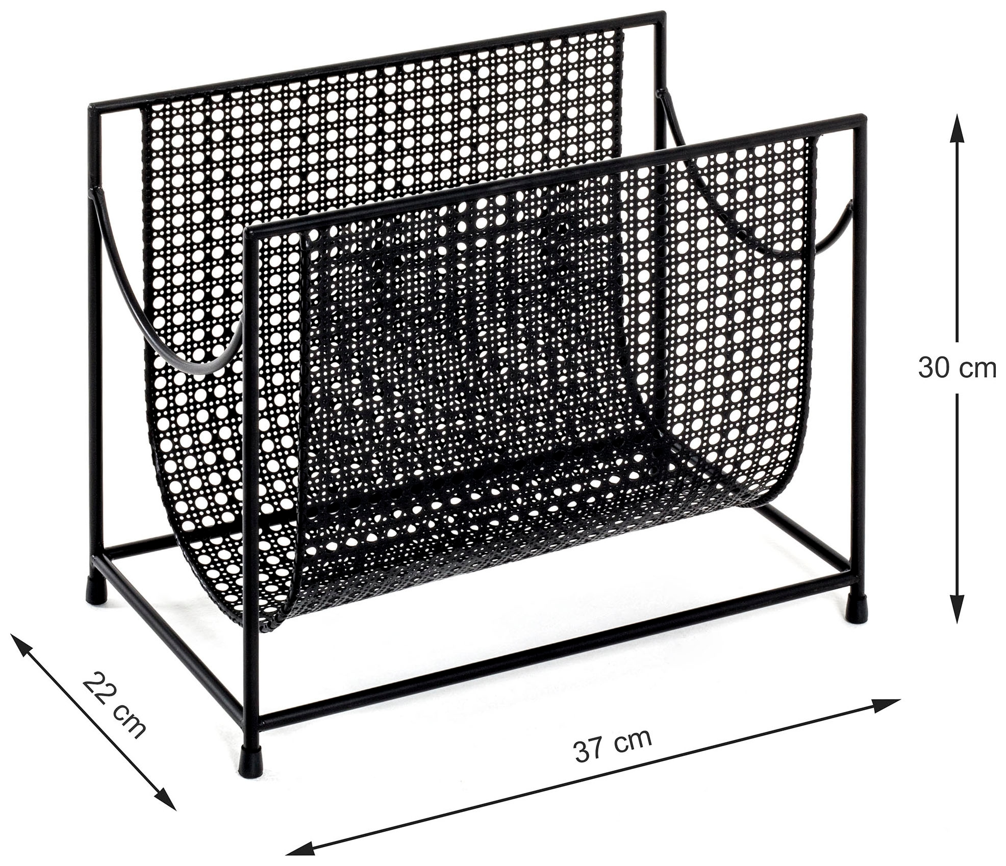 HAKU Zeitungsständer »Zeitschriftenhalter, Zeitschriftenständer« rechteckig - aus Metall 0 - B/T/H 37/22/30 cm