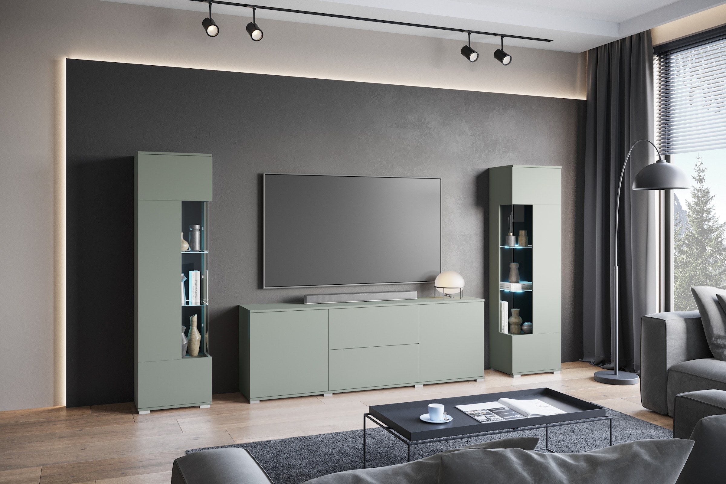 OTTO home Wohnwand »KENIA« Komplett-Set, 3 Stk. tlg.