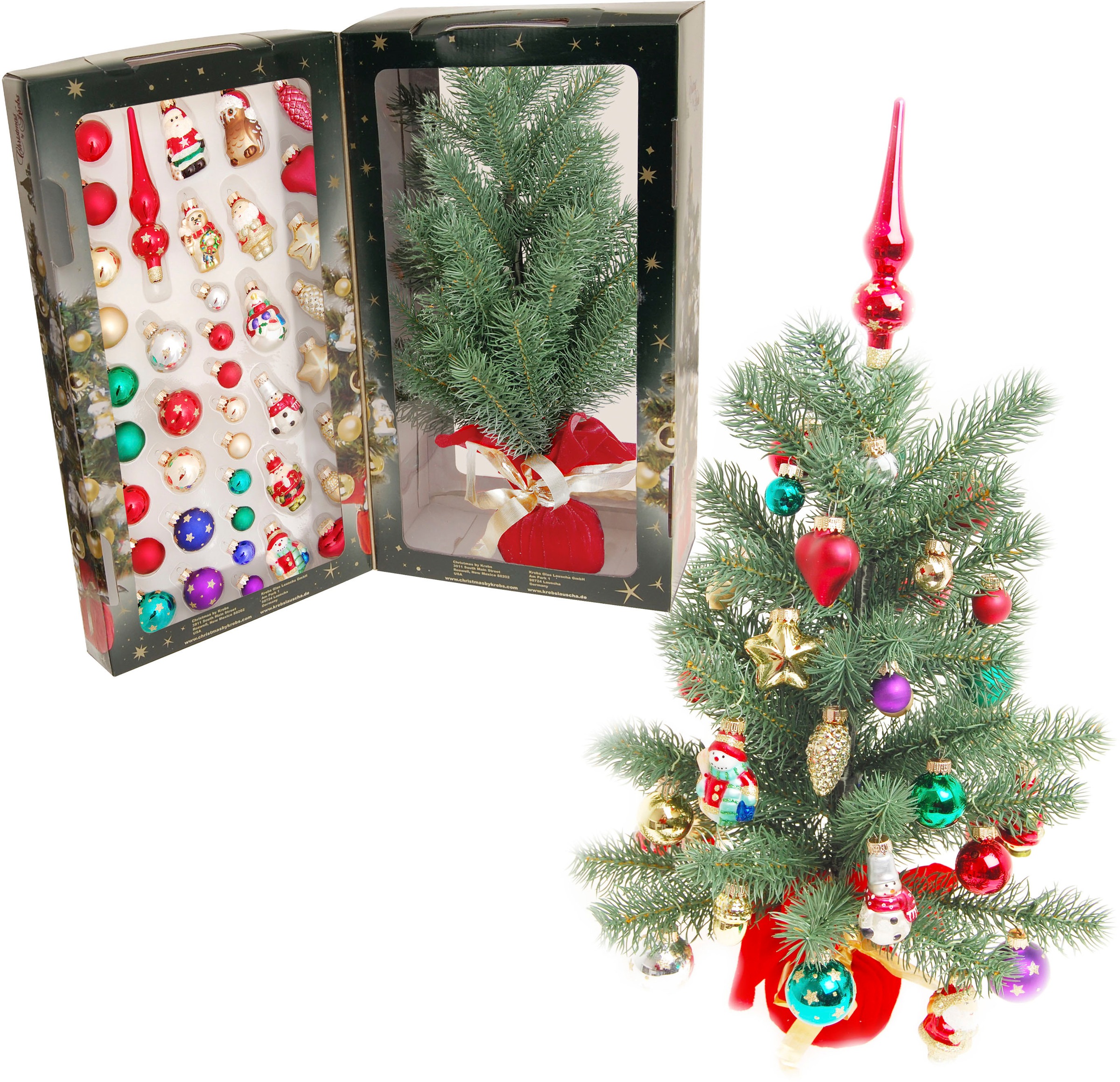 Krebs Glas Lauscha Künstlicher Weihnachtsbaum "Mini Weihnachtsbaum 45 cm - günstig online kaufen