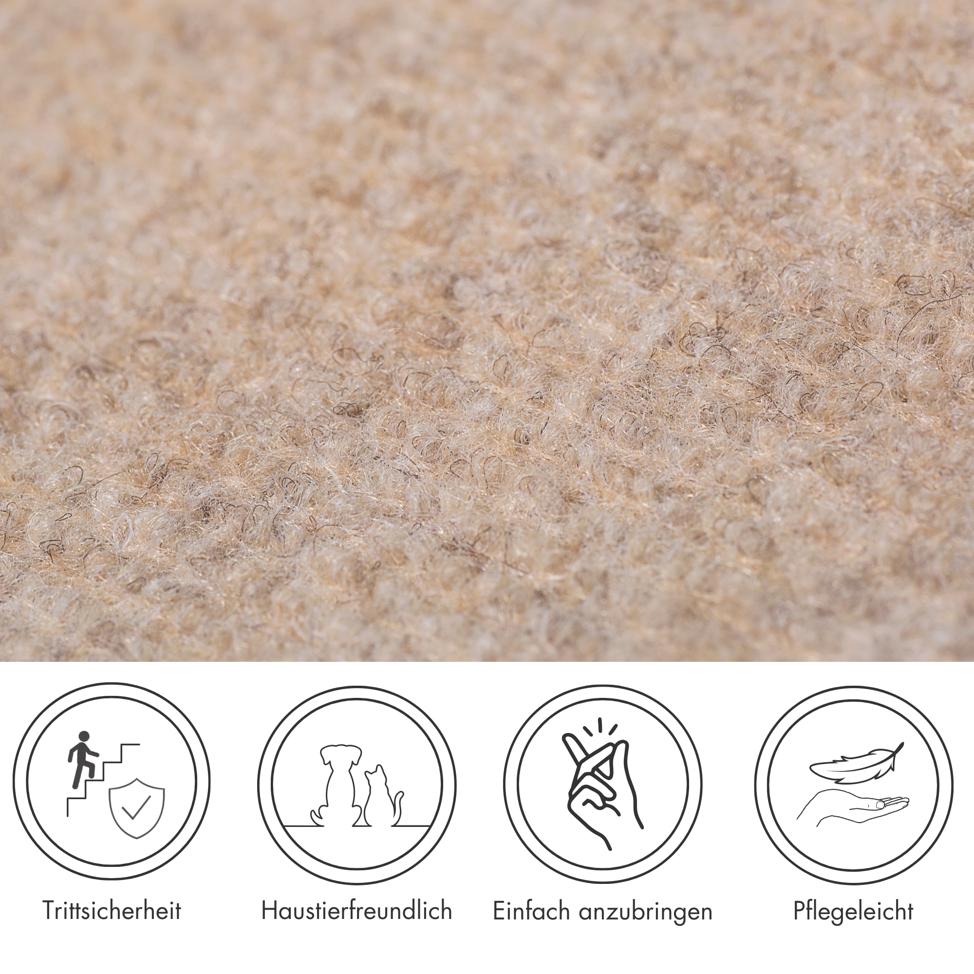 Andiamo Stufenmatte »Paris, Made in Poland« halbrund 2 mm Höhe selbstklebend, 15 Stück in einem Set