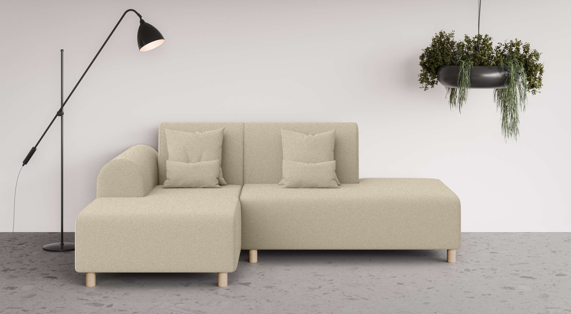 OTTO home Ecksofa »Suyala« L-Form mit Hocker günstig online kaufen
