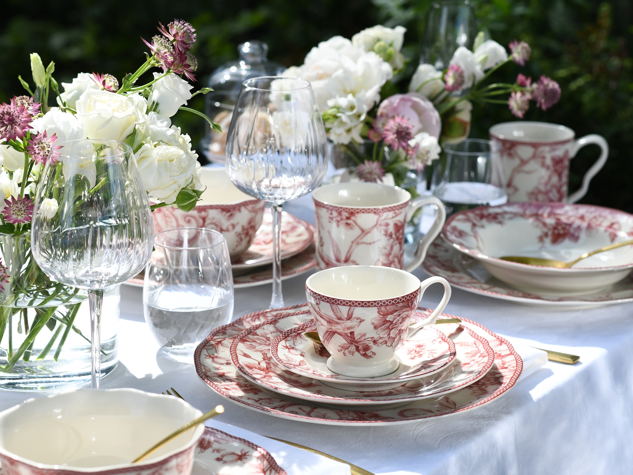 CreaTable Kombiservice »Adelaide, Service 20-tlg.« Nostalgischer Vintage Dekor, Elegante Form