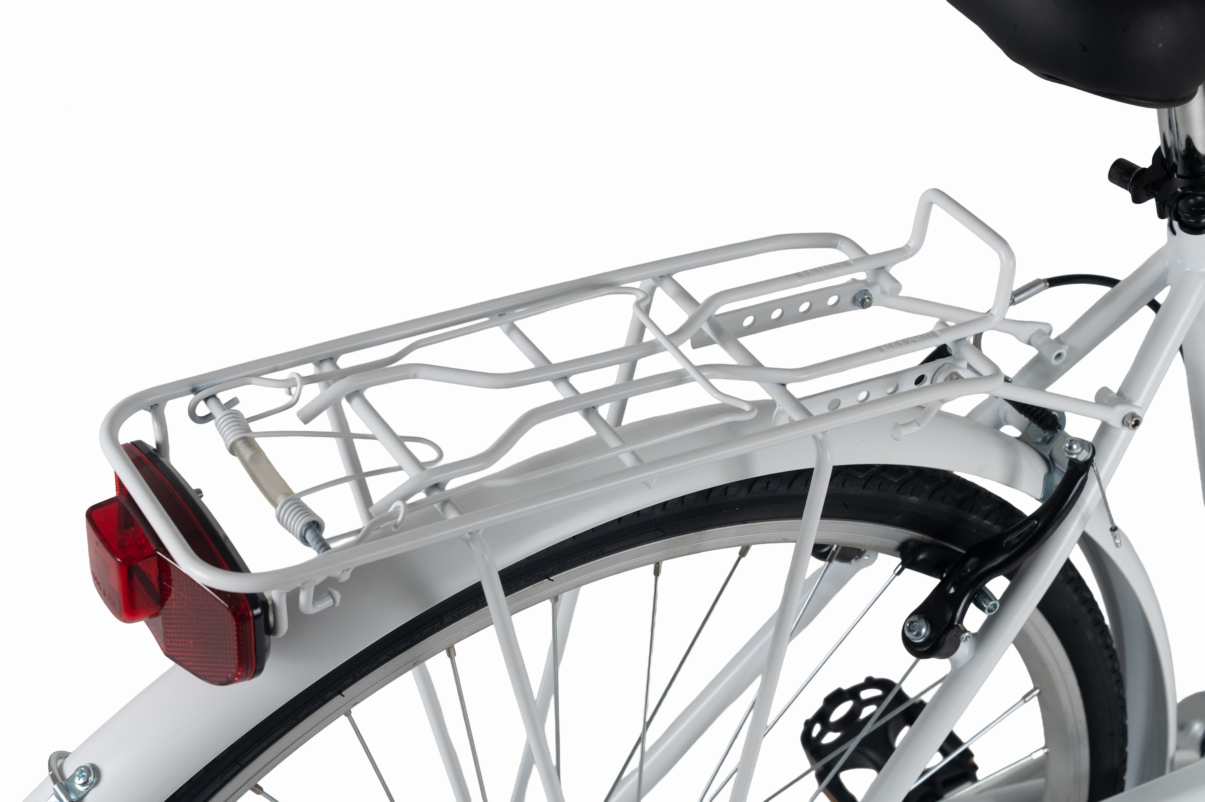 Dacapo Cityrad »DaCapo Citybike 28'' Papilio weiß-Lila mit Korb RH 48 cm« 6 Gang Shimano Tourney Schaltwerk Kettenschaltung