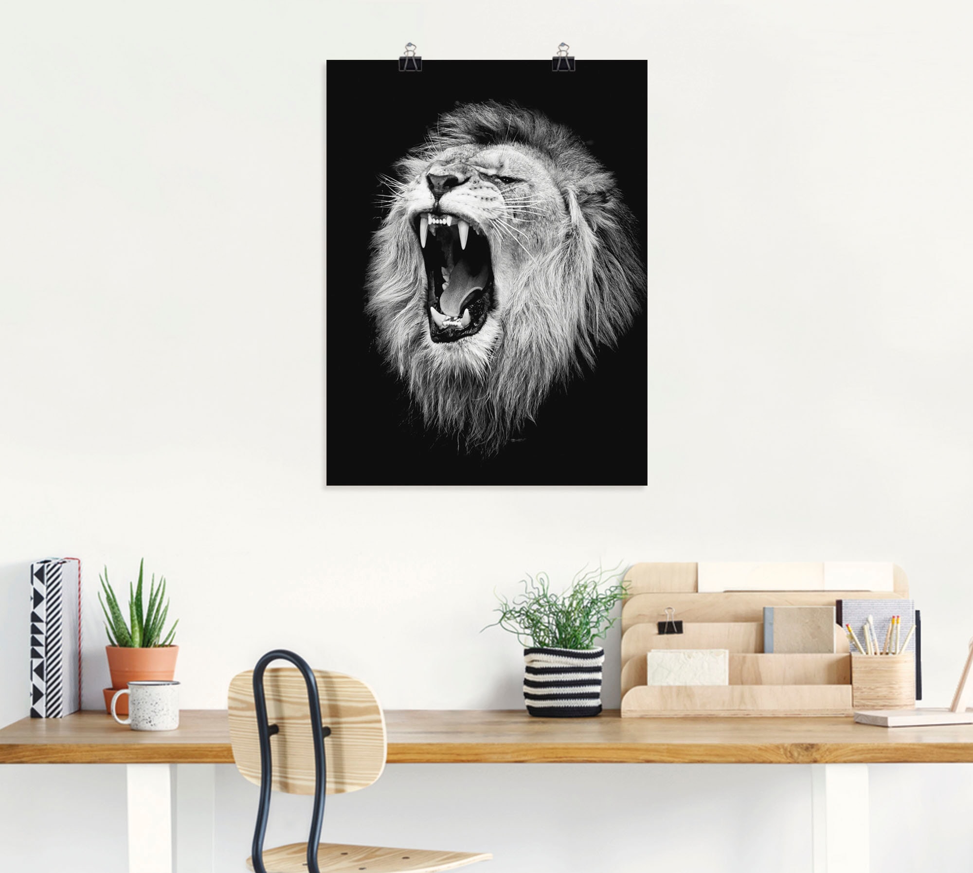 Artland Wandbild »Der Löwe«, Wildtiere, (1 St.), als Alubild, Outdoorbild, Leinwandbild, Poster, Wandaufkleber