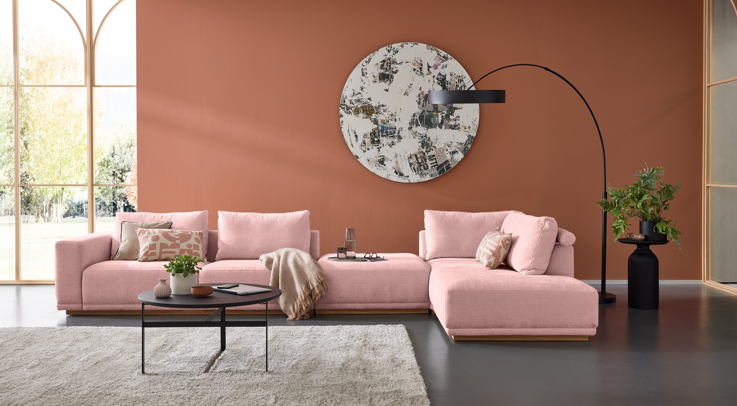 Musterring Wohnlandschaft Anreihsofa mit Armlehne links, Eckteil rechts mit günstig online kaufen