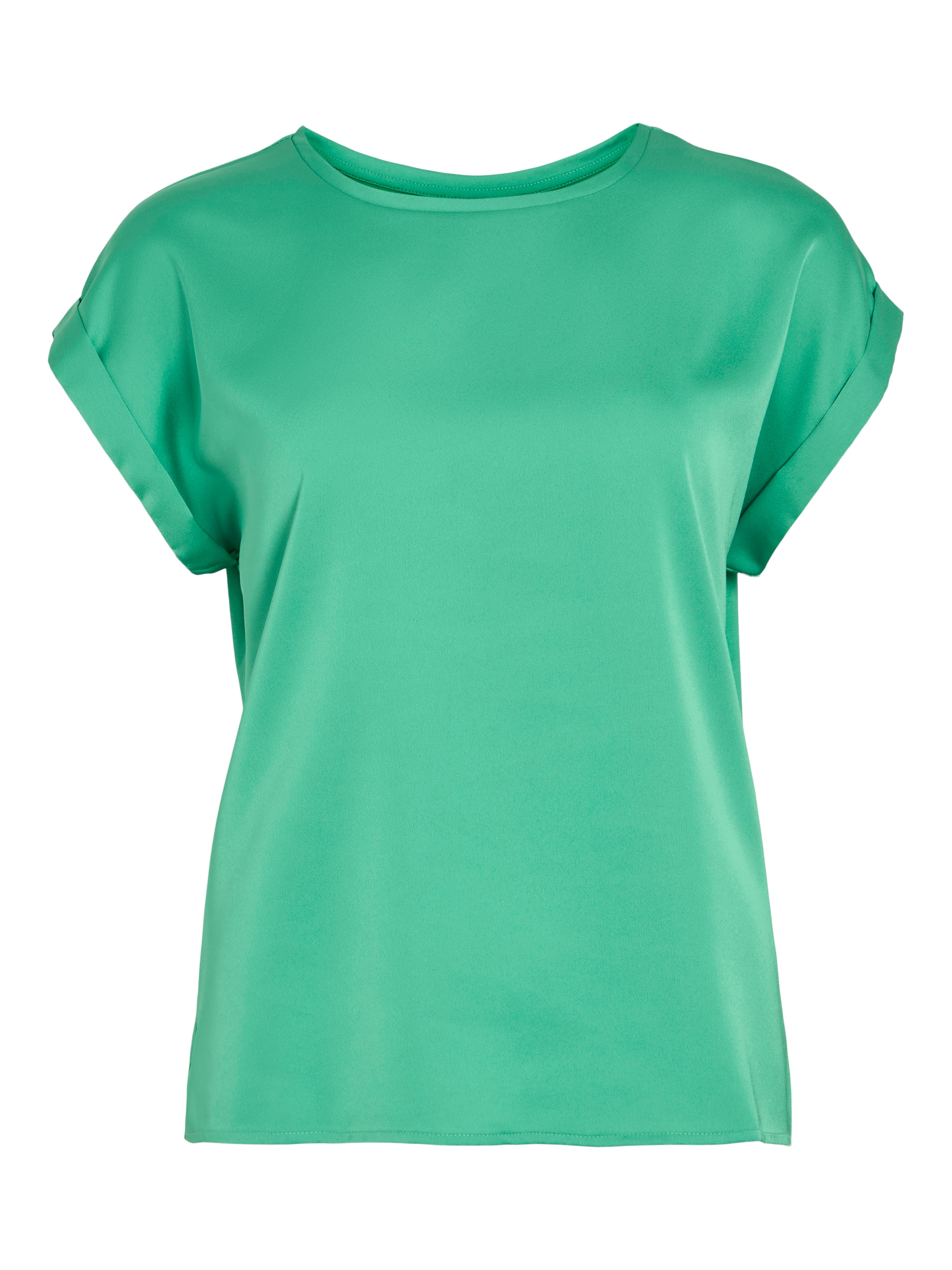 Vila Kurzarmshirt »VIELLETTE S/S SATIN TOP - NOOS«, Satin Optik