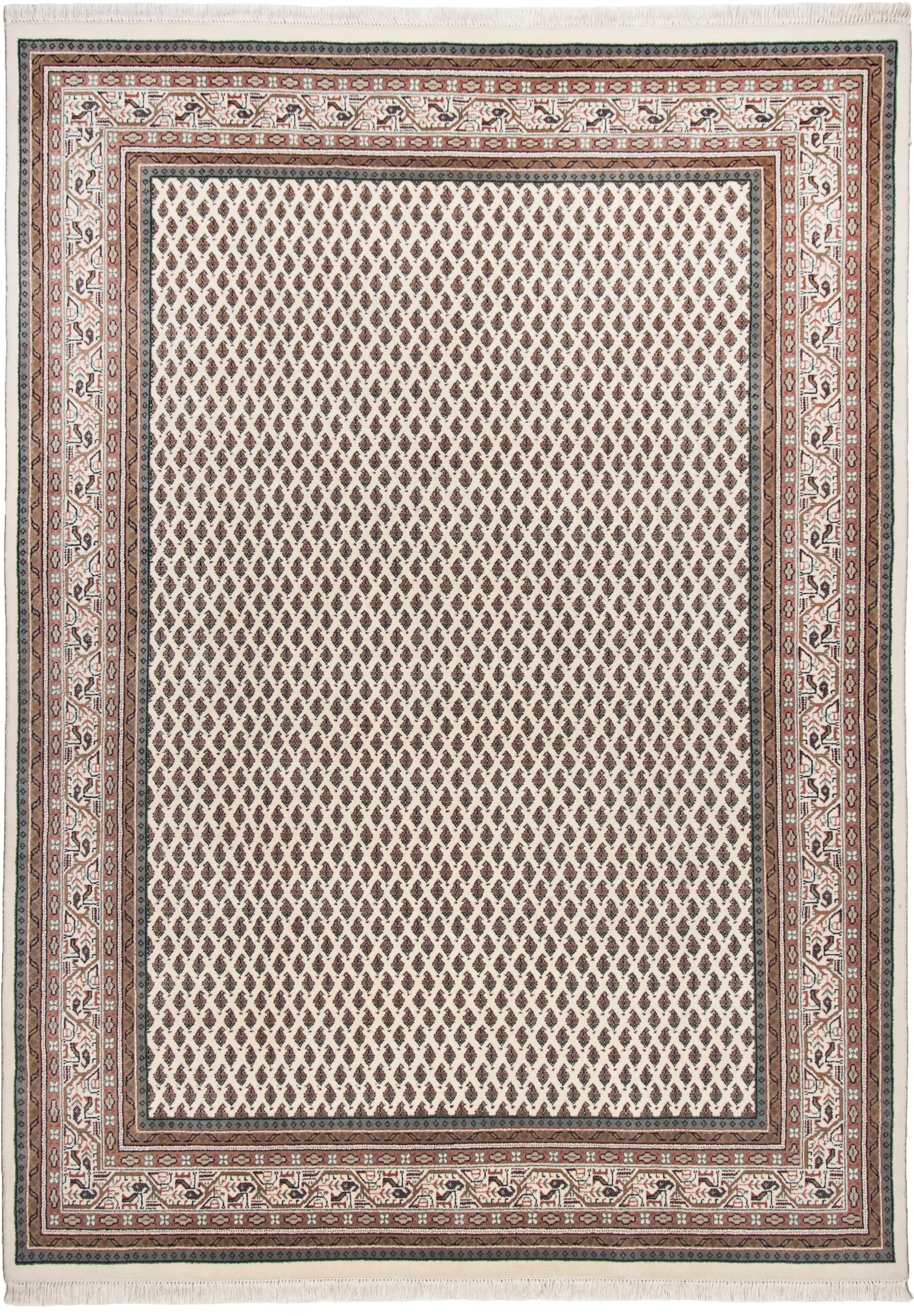 THEKO Orientteppich  Abbas Meraj ¦ creme ¦ Wolle ¦ Maße (cm): B: 170 H: 1,2 günstig online kaufen