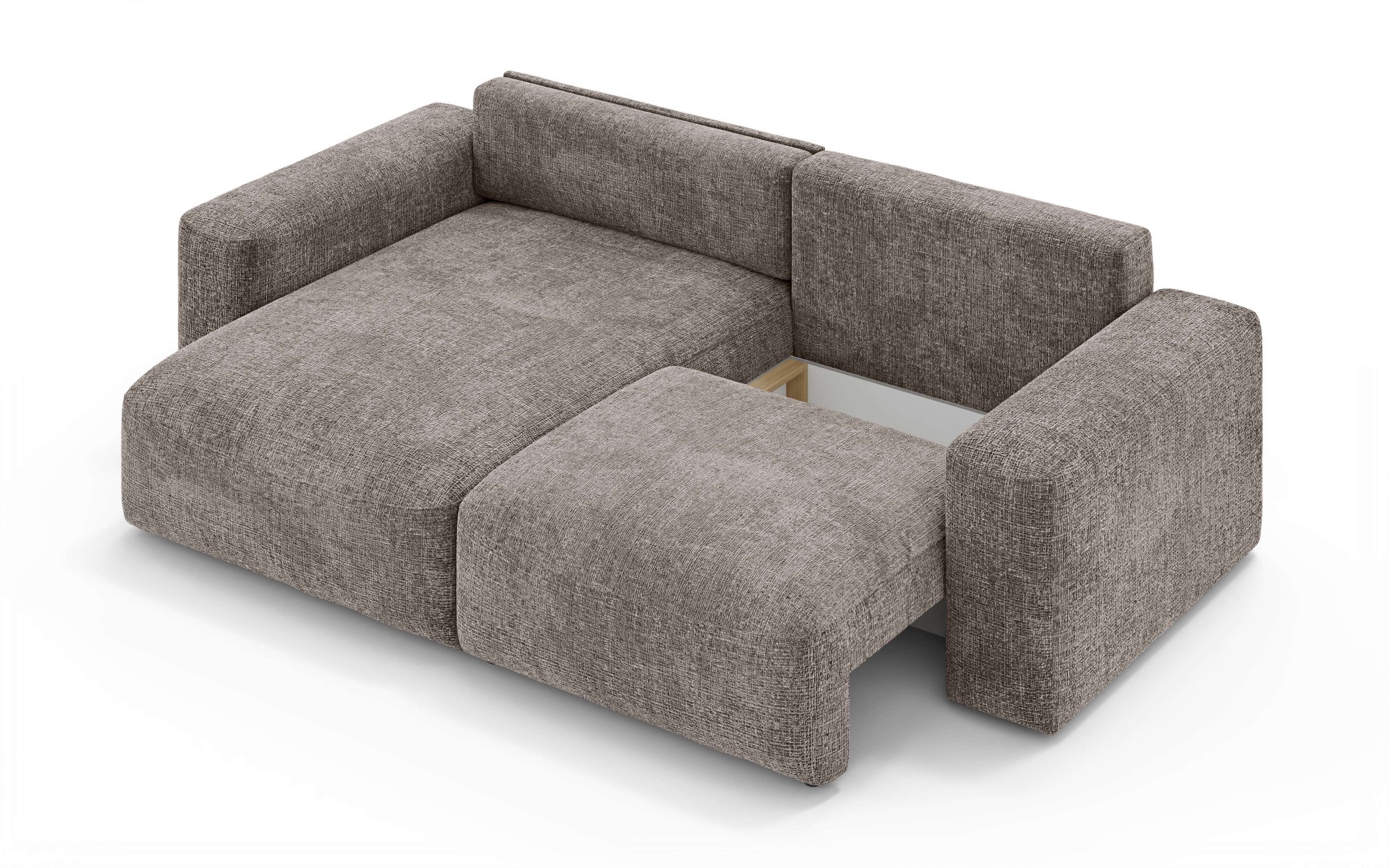 OTTO home Ecksofa »MATTS Schlafsofa mit Bettkasten, Maße B/T/H: 265/159/89 cm«, L-Form mit Recamiere rechts oder links, hoher Sitzkomfort