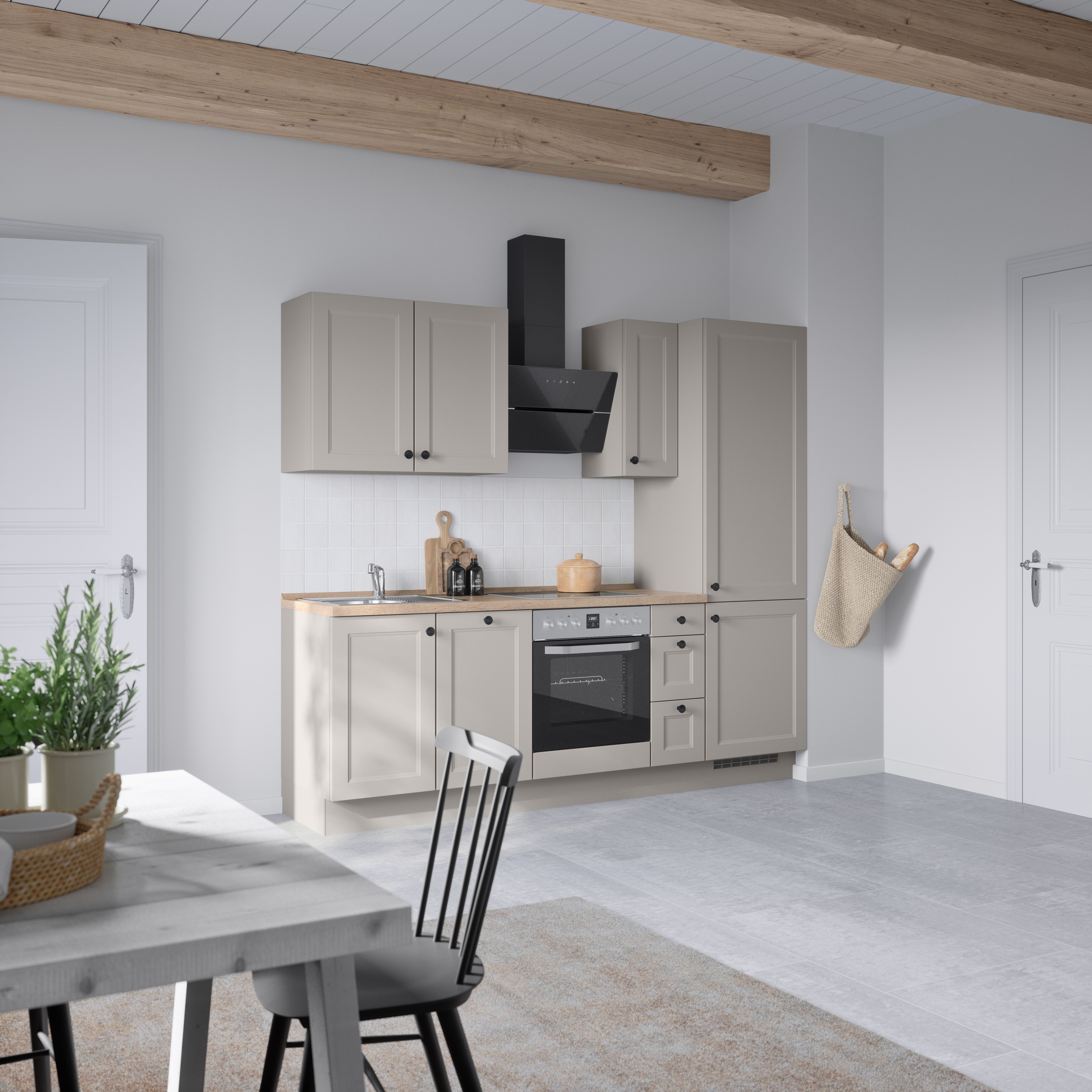 nobilia® Küchenzeile »"Cascada II"« vormontiert, Breite 240 cm, Ausrichtung wählbar, wahlw. mit E-Geräten