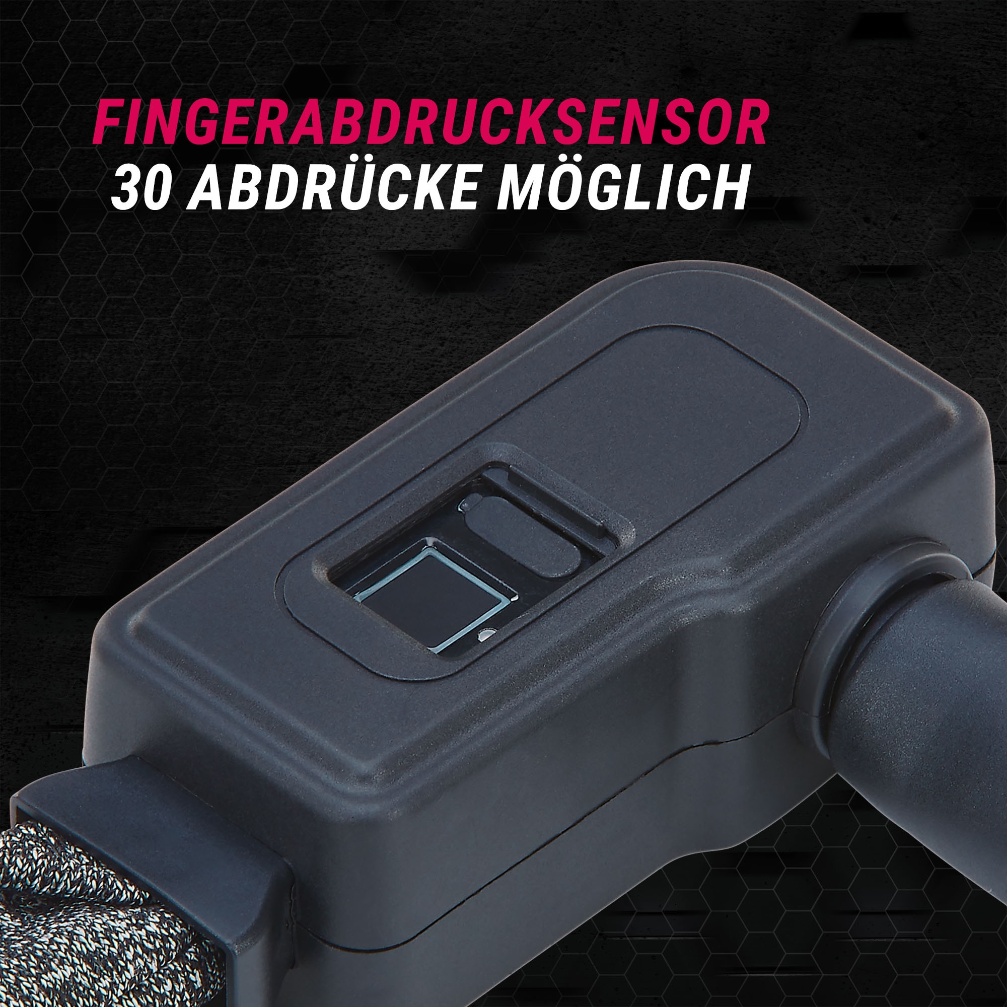 Prophete Kettenschloss »Faltschloss mit Fingerabdrucksensor«
