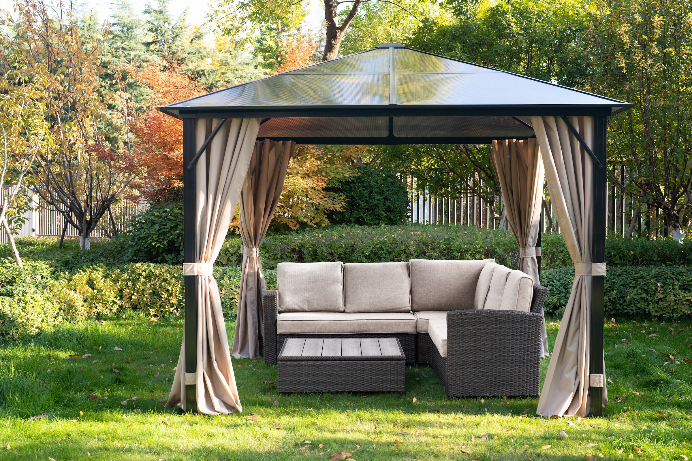 KONIFERA Pavillon »Aruba 2.0« Gestell aus Aluminium, Dach aus Polycarbonat- günstig online kaufen
