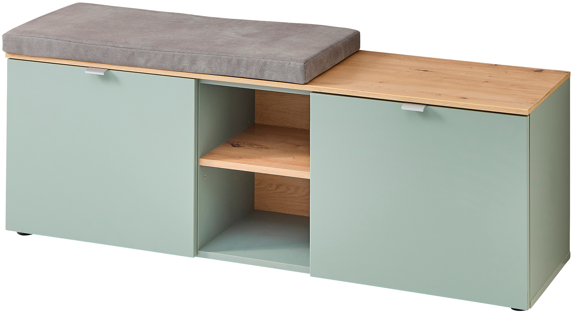 Innostyle Schuhschrank »Bari Schuhbank inkl. Sitzkissen, BxHxT 128x50x38 cm«, (1 St.), 2 türig, 6 Fächer, Softclose, ABS Kantenschutz