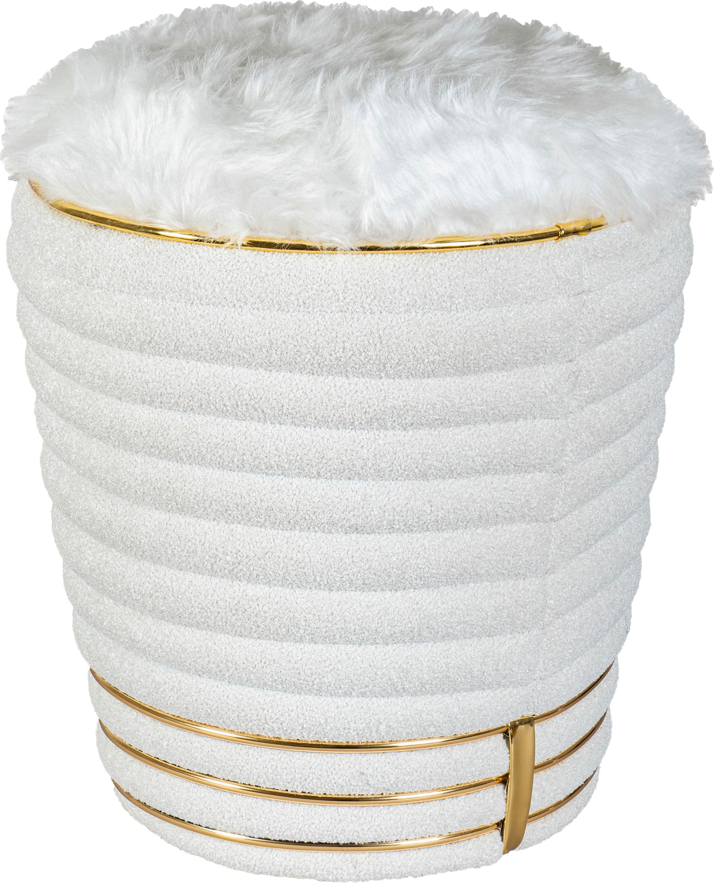 Kayoom Sitzhocker »Hocker Doric, trendiger Look, ästhetische Farbgebung, schöne Steppung«, (1 St.), komfortabel, hochqualitativ, pflegeleicht, hochwertige Materialien