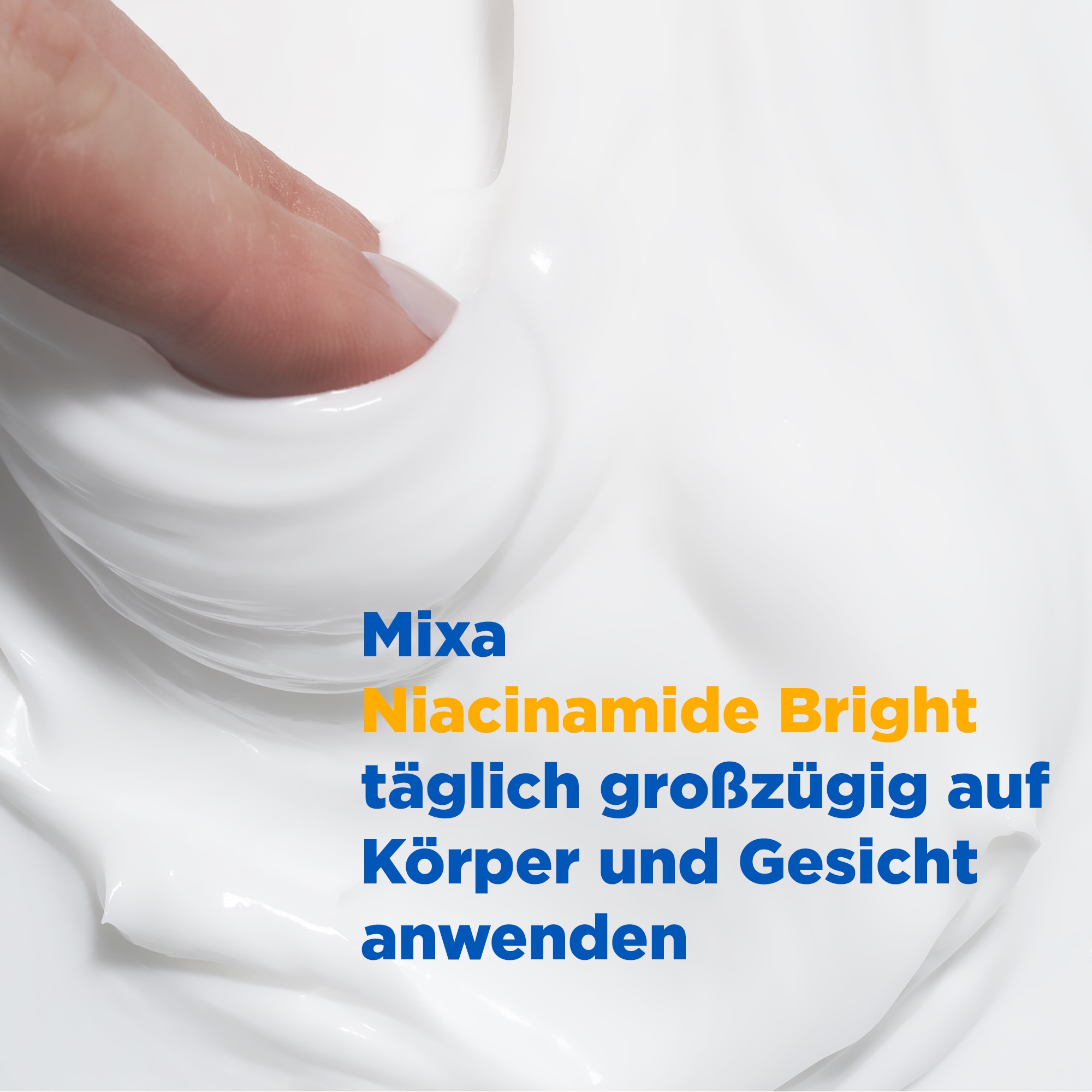 Mixa Körpermilch »Mixa Niacinamide Bright Creme« Mildert sonnenbedingte Pigmentflecken, versorgt trockene Haut.