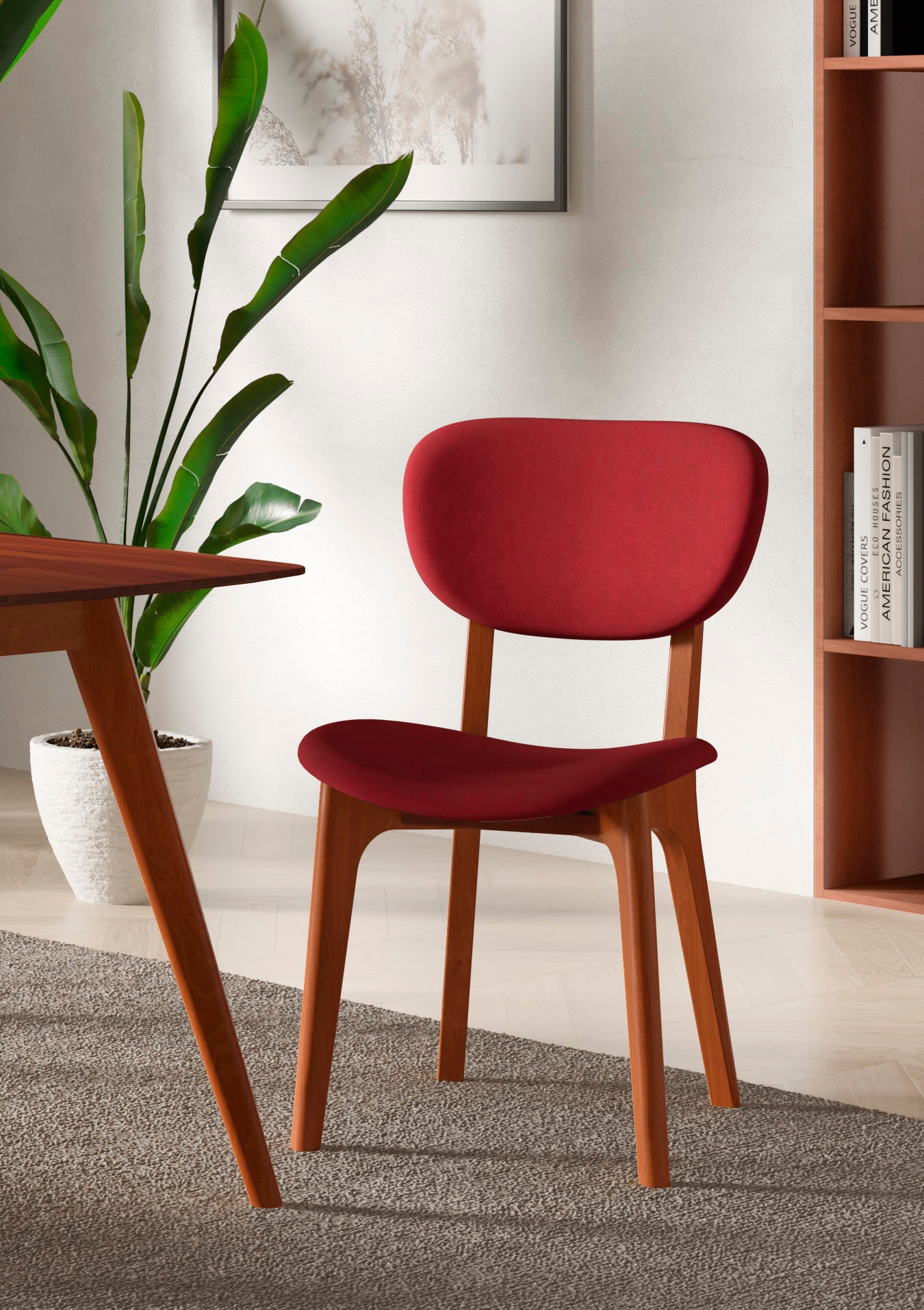 INOSIGN Stuhl »COZY Made in Italy« (Set) 2 Stk.Gestell in Buche, Kirsch- od günstig online kaufen