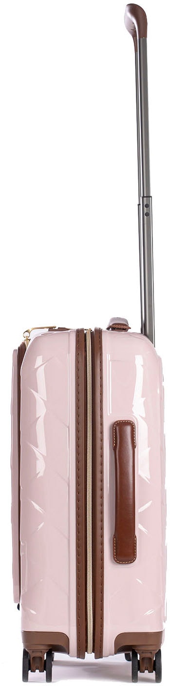 Stratic Hartschalen-Trolley »Leather&More S mit Vortasche, rose«, 4 Rollen, Handgepäck Reisekoffer Reisegepäck TSA-Zahlenschloss