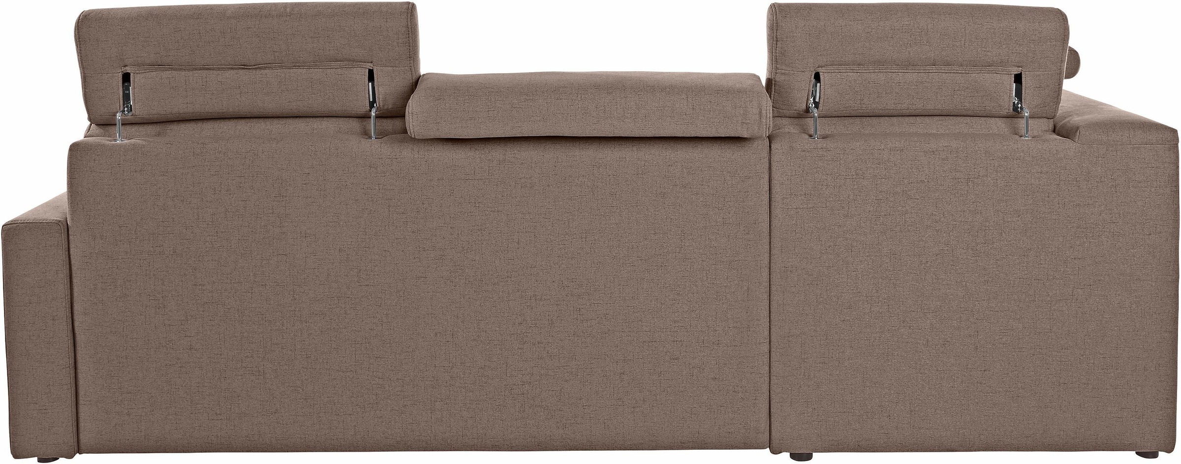 DOMO collection Ecksofa »Ava, moderne Sitzheftung mit toller Doppelnaht, komfortabel, L-Form«, mit Ottomane, inkl. Federkern, wahlweise mit Kopfteilverstellungen