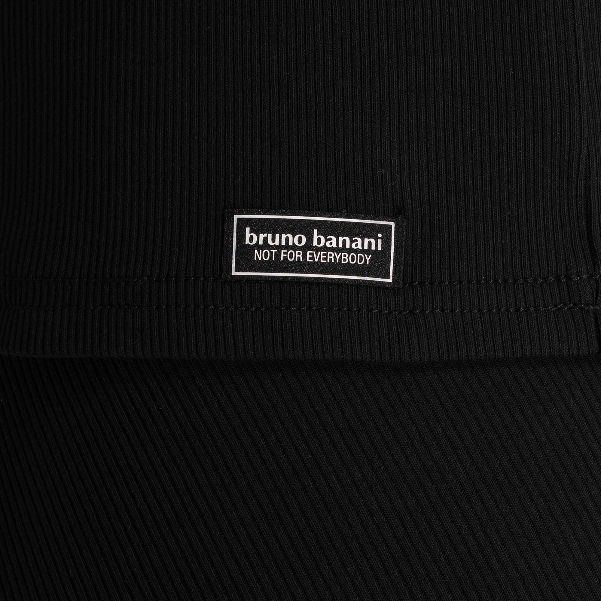 Bruno Banani V-Shirt »FINE RIB« Feinripp, Kurzarm, V-Neck, Cotton-Mix