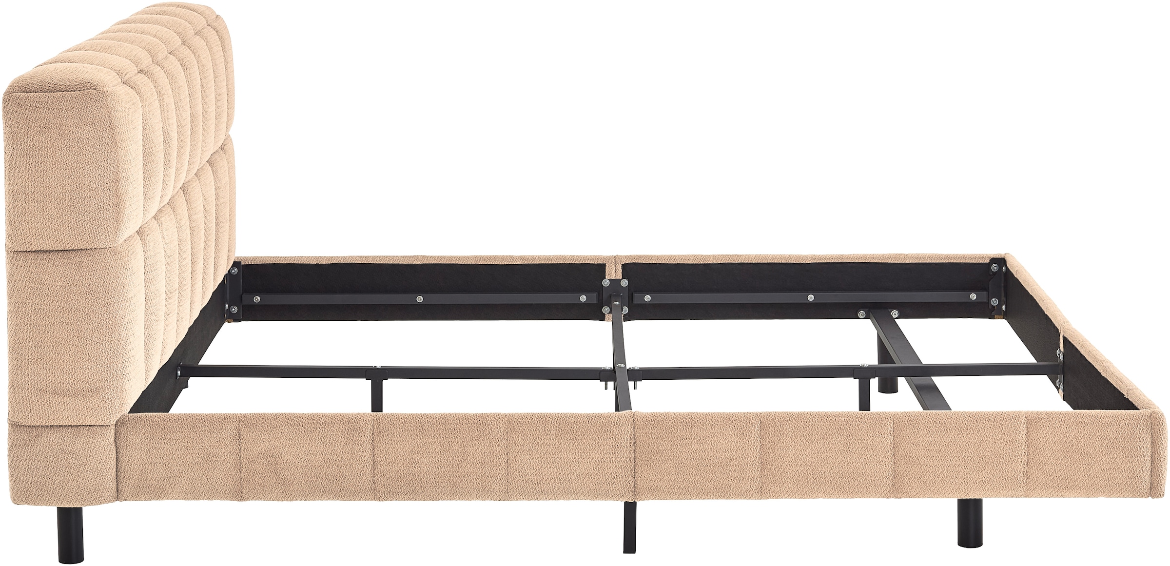 ATLANTIC home collection Polsterbett »Neela in 180cm x 200cm« gepolstertes Kopfteil und Rahmen, Bezug aus hochwertigen Strukturstoff