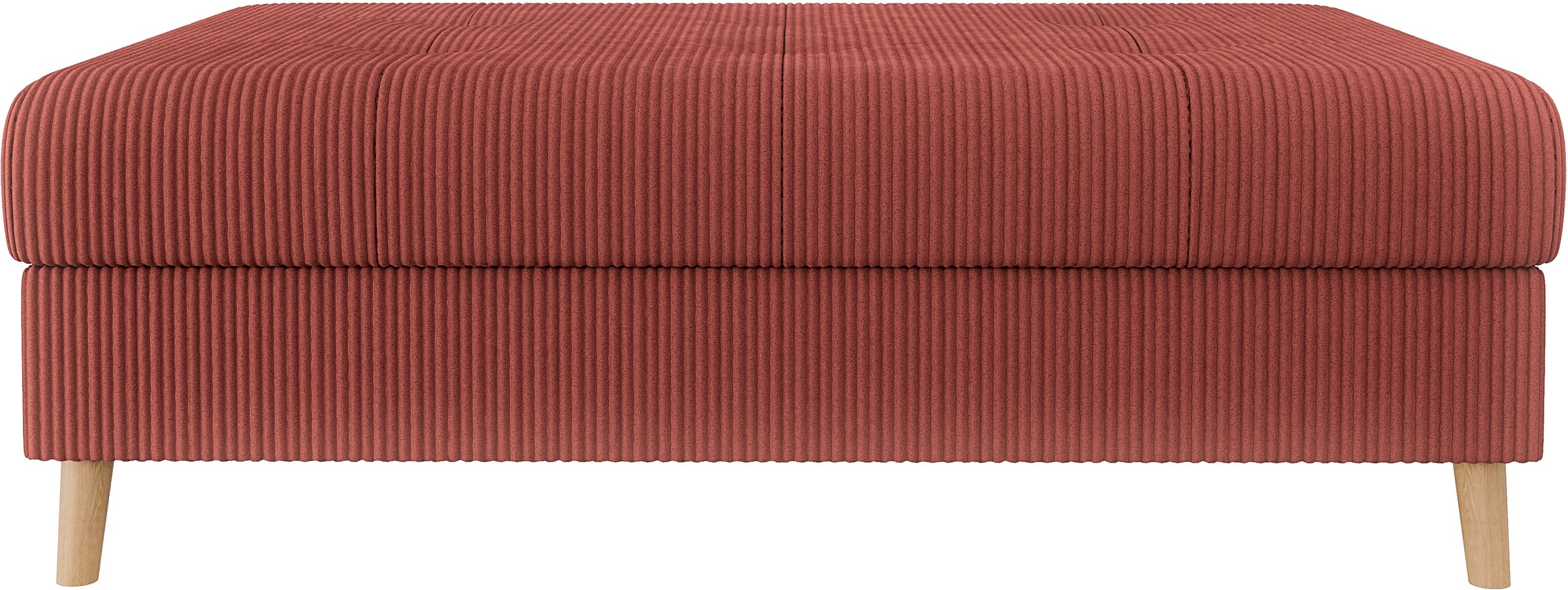 Home affaire Polsterhocker »CHARRE XXL, Steppung im Sitzbereich, Maße: B/T/H: 118/73/40 cm«, passend zur Serie CHARRE, auch in Cord und Bouclé