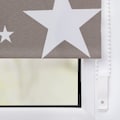 LICHTBLICK ORIGINAL Seitenzugrollo »Klemmfix Dekor Sterne«, verdunkelnd, energiesparend, ohne Bohren