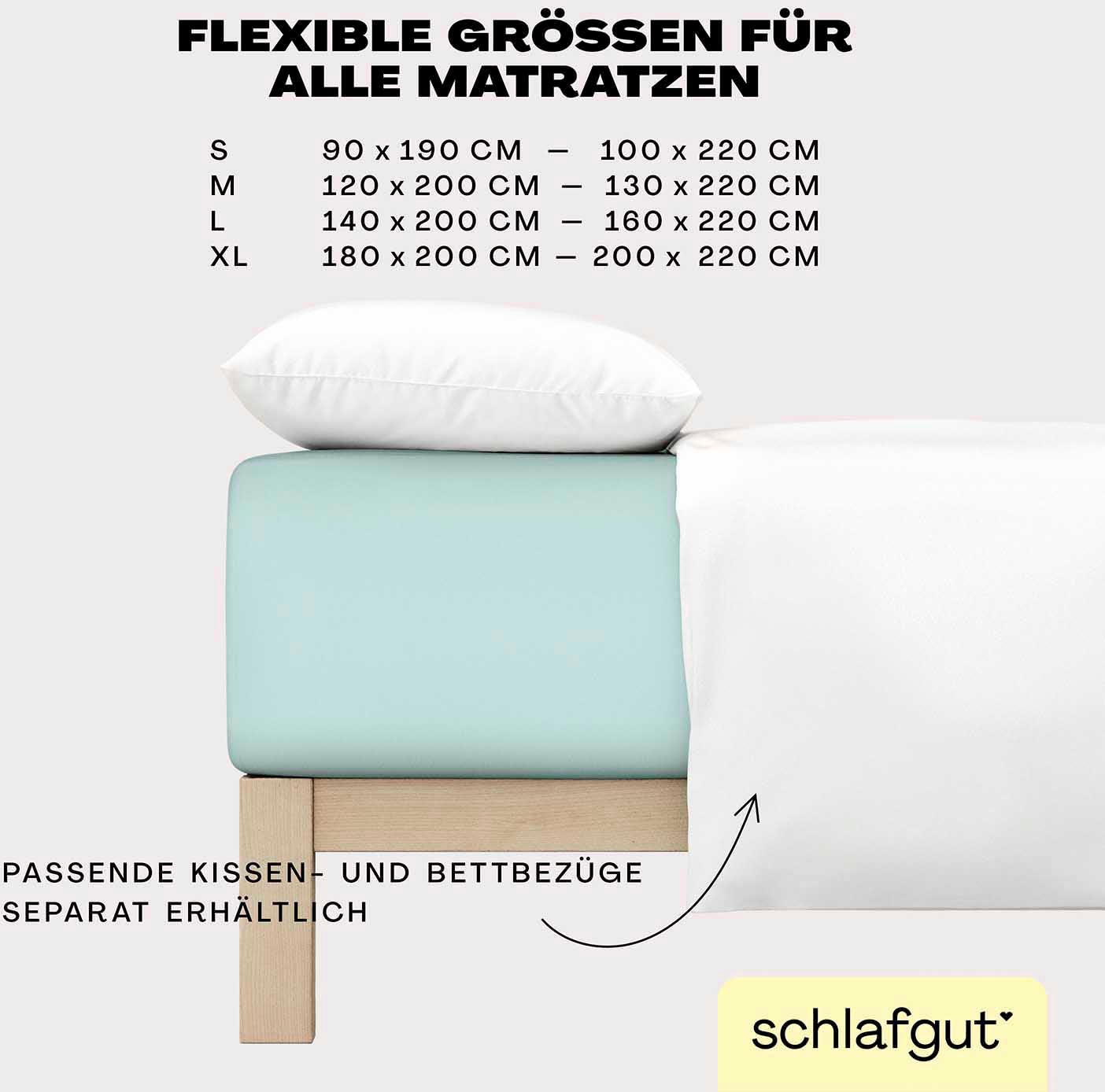 Schlafgut Spannbettlaken »EASY Jersey Elasthan Boxspring«, MADE IN GREEN by OEKO-TEX®