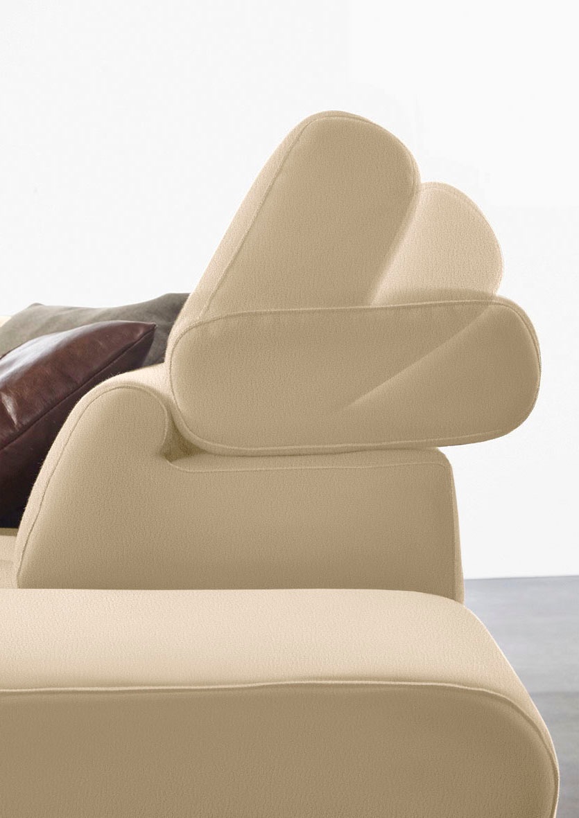 W.SCHILLIG Ecksofa »finn, toller Sitzkomfort, L-Form, hochwertige Verarbeitungsdetails«, German Design Award 2016, Fußgestell Chrom glänzend, Breite 281 cm