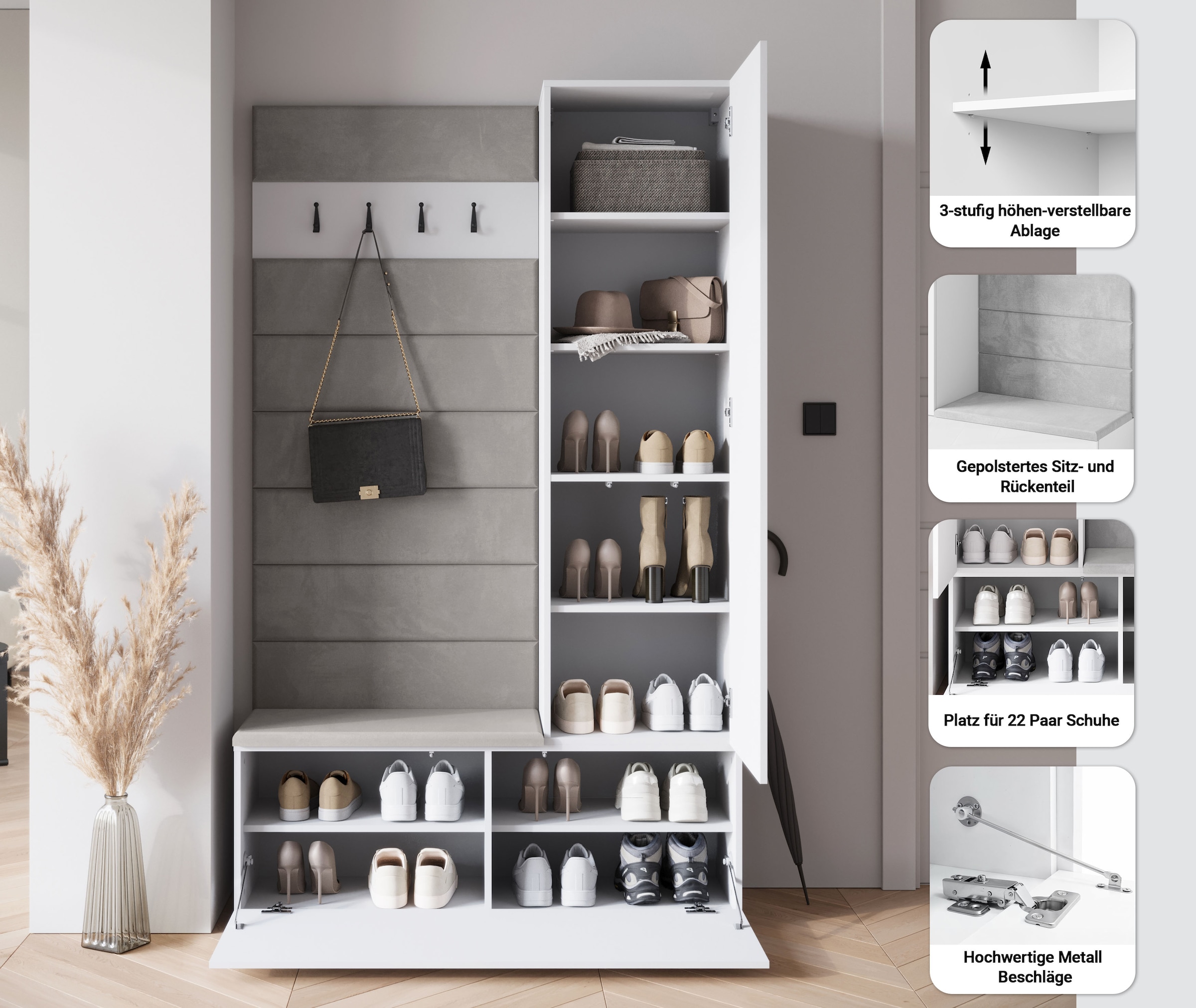 Home affaire Garderoben-Set »TEJO II« Komplett-Set, 1 Stk. tlg.