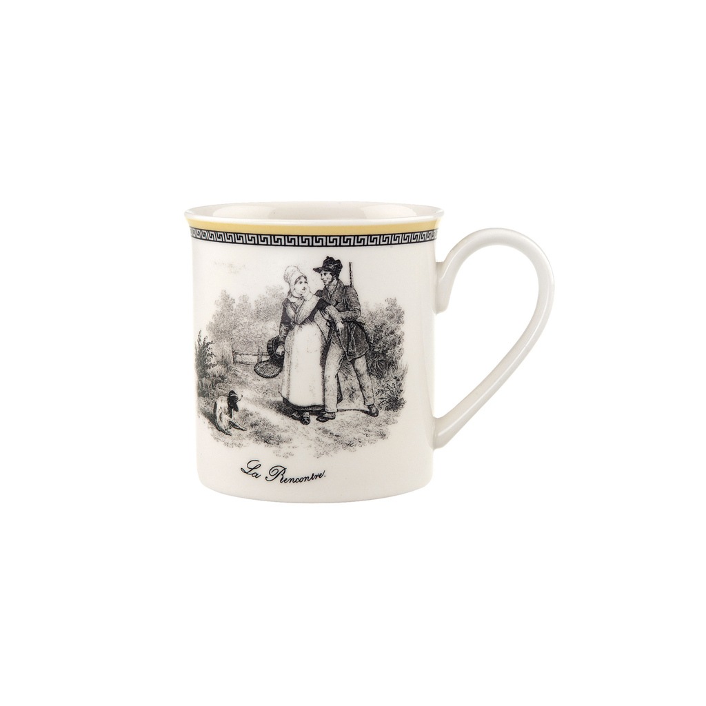 Villeroy & Boch Becher »Kaffeebecher Audun Chasse 300 ml weiß-grau-gelb« günstig online kaufen