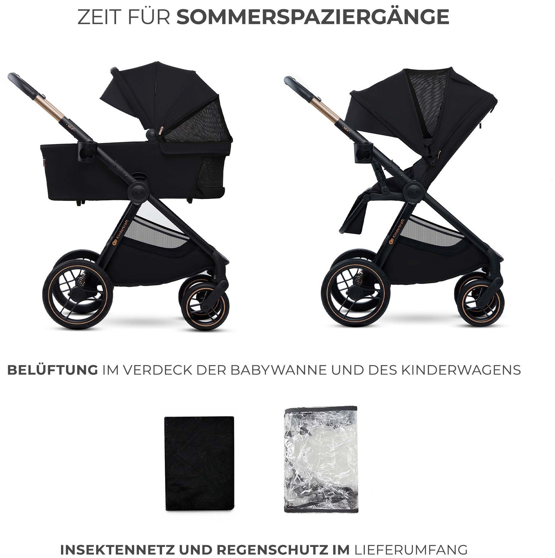 Kinderkraft Kombi-Kinderwagen »NEA 2 2in1« 27 kg