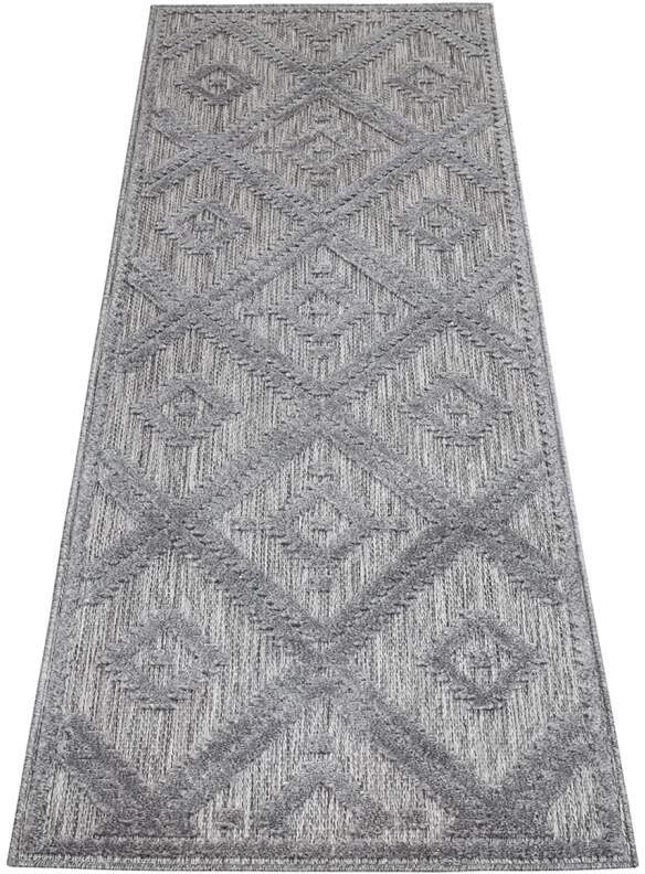 Carpet City Teppich »In-& Outdoorteppich Santorini 454, 3D-Effekt, Raute-Optik«, rechteckig, 5 mm Höhe, Wetterfest & UV-beständig für Terrasse, Balkon, Küche, Flur