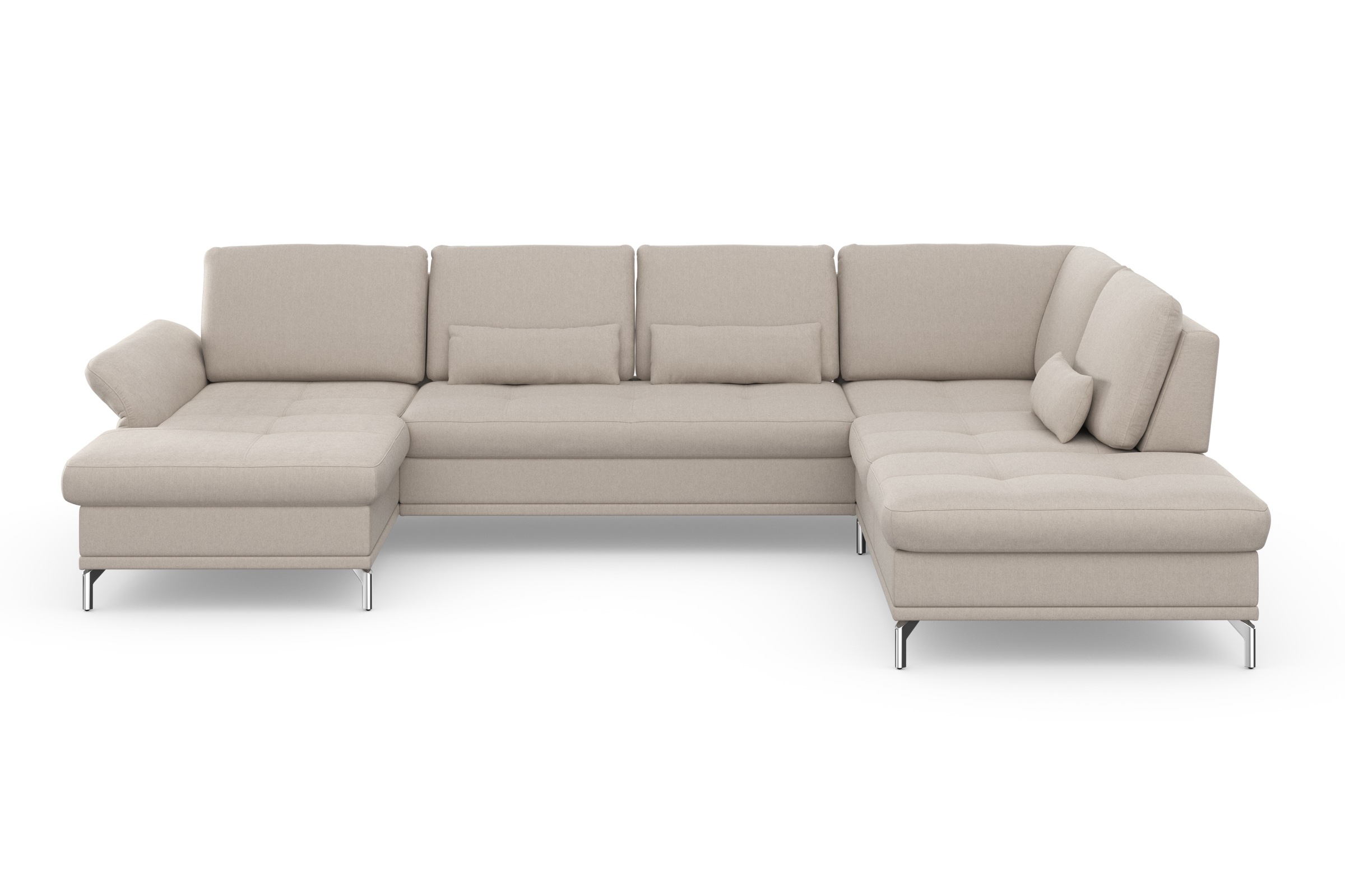 Home affaire Wohnlandschaft »Palm Beach U-Form« Federkern, mit Sitztiefenve günstig online kaufen