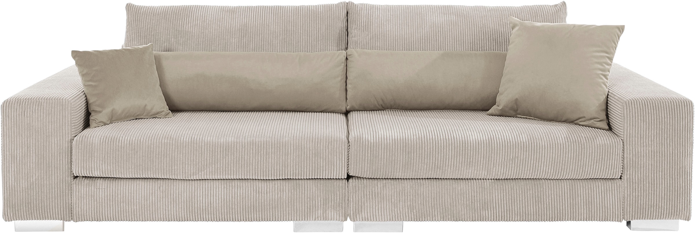 Home affaire Big-Sofa »Vasco«, Breite 277 cm, inkl. 6-teiliges Kissenset, in Cord