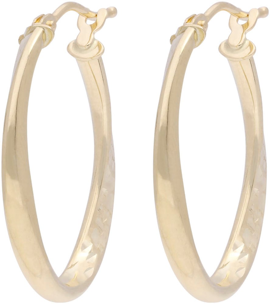 Firetti Paar Creolen »Schmuck Geschenk Gold 585 Ohrschmuck Ohrringe gedreht«