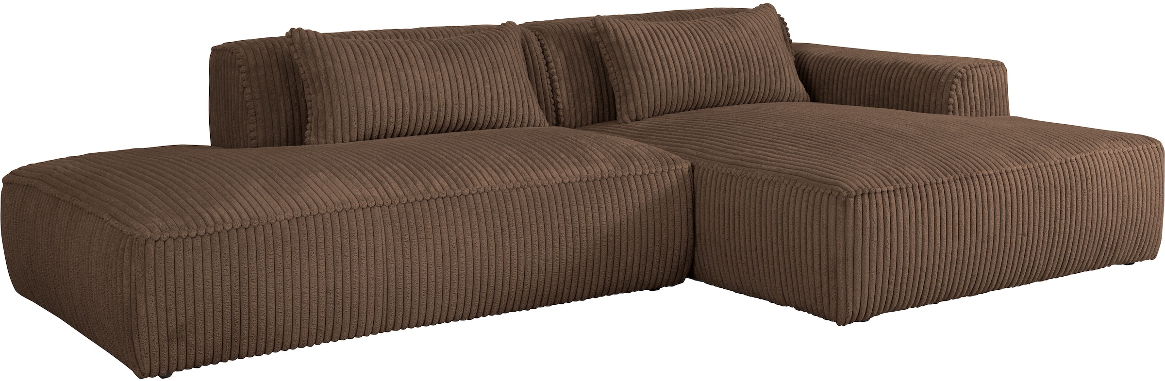 exxpo - sofa fashion Ecksofa »Billund modernes Designsofa, bequem und elegant, Breite 294cm, L-Form« modern, L-form, Wellenfedern, inklusive 2x Nierenkissen