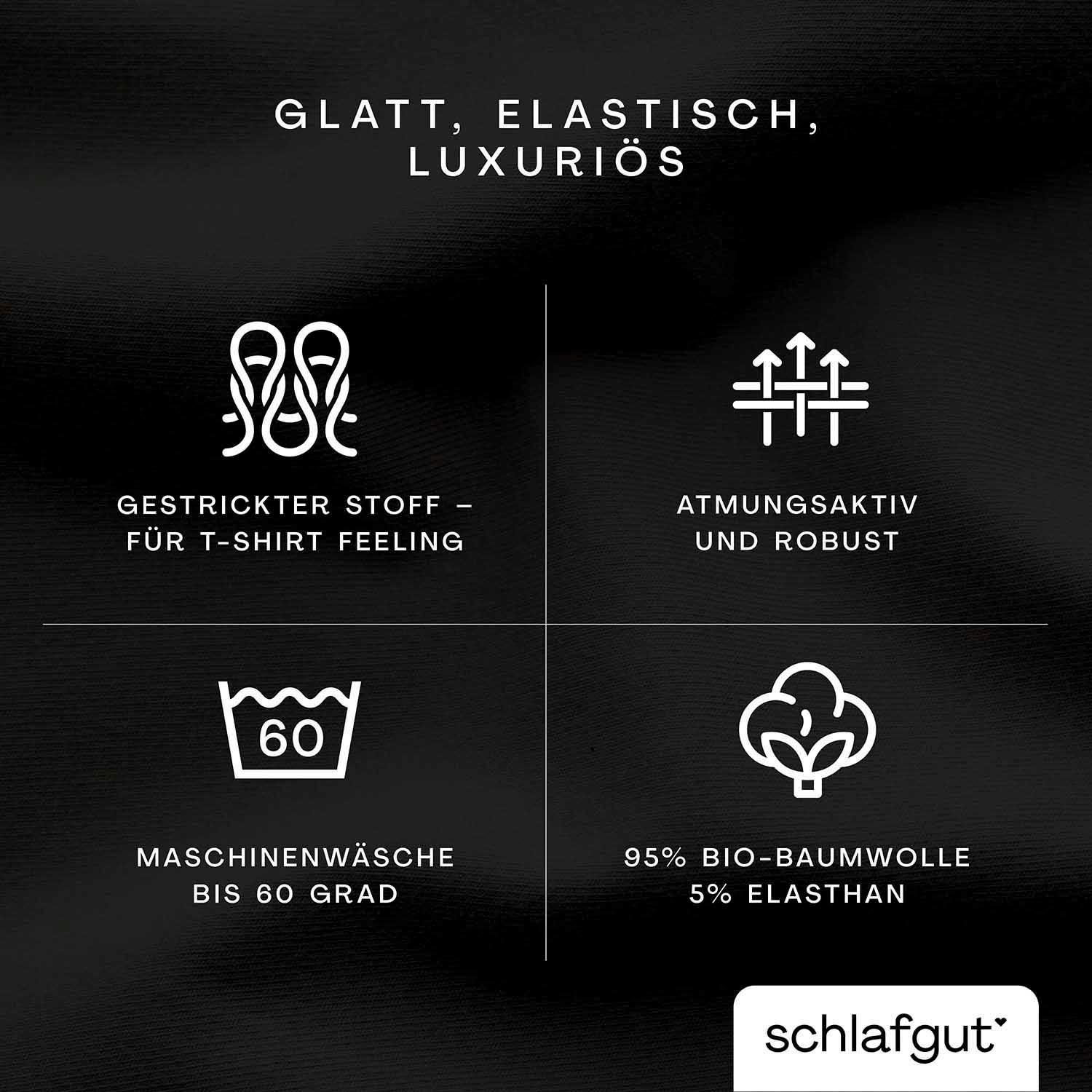 Schlafgut Spannbettlaken »Premium«, Zero Waste Verpackung, PREMIUM Qualität