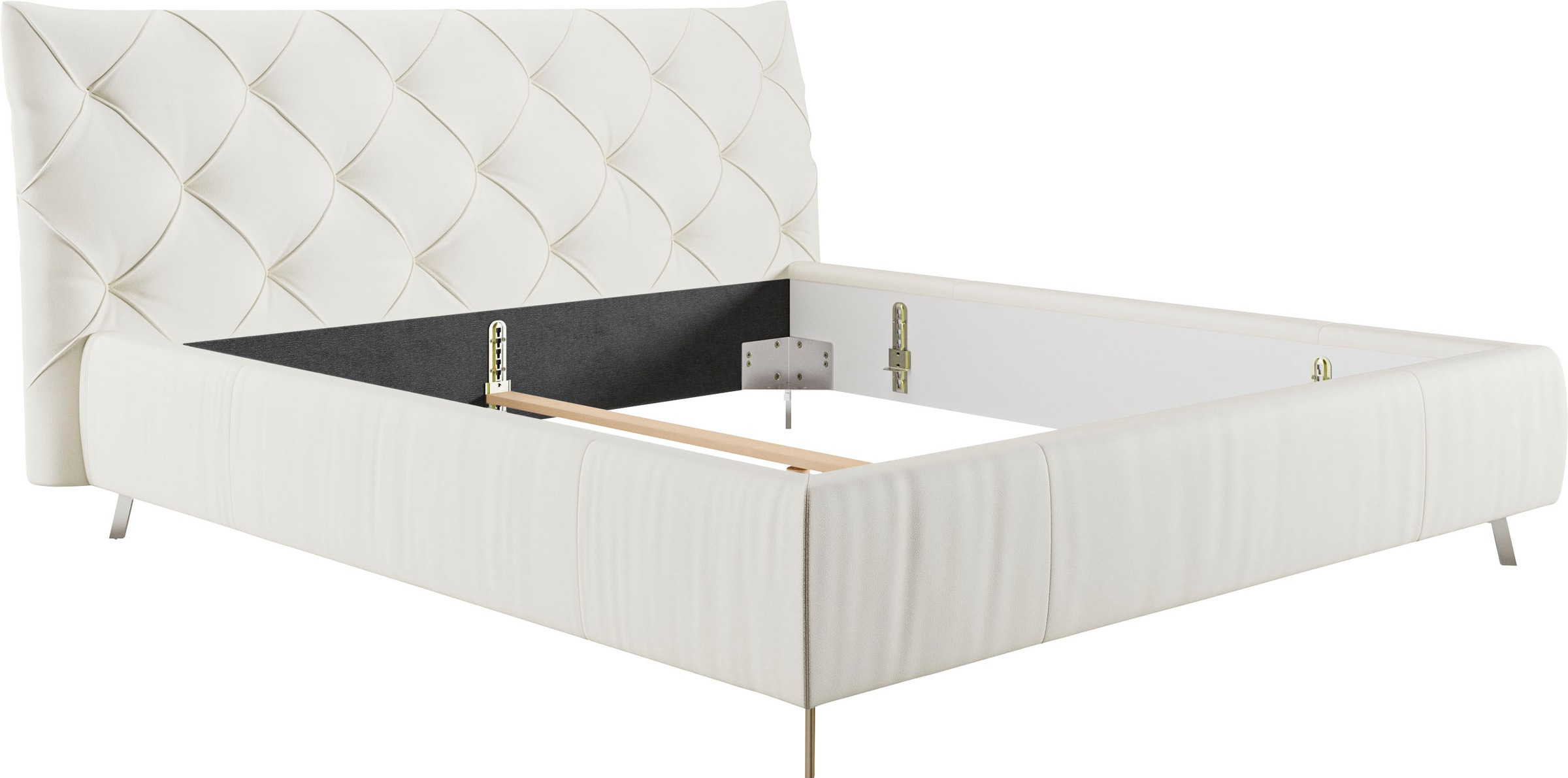 Places of Style Polsterbett »Elloree in 4 Breiten bis 200cm, auch in Leder« günstig online kaufen