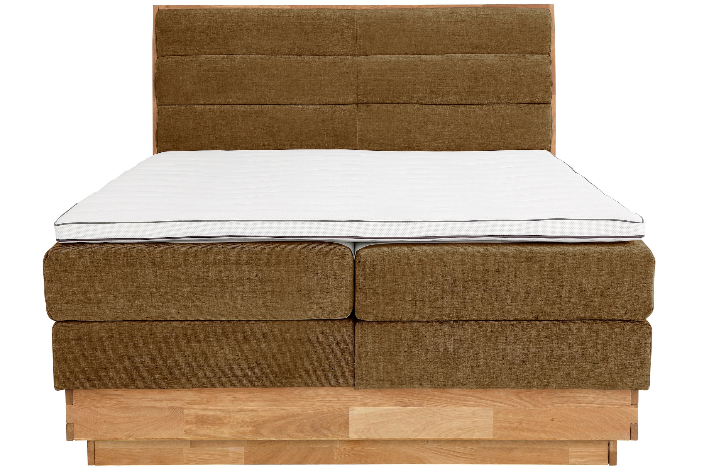 OTTO home Boxspringbett »Jenna« ohne LED-Beleuchtung, mit zertifizierten, recycelten Bezugsstoffen