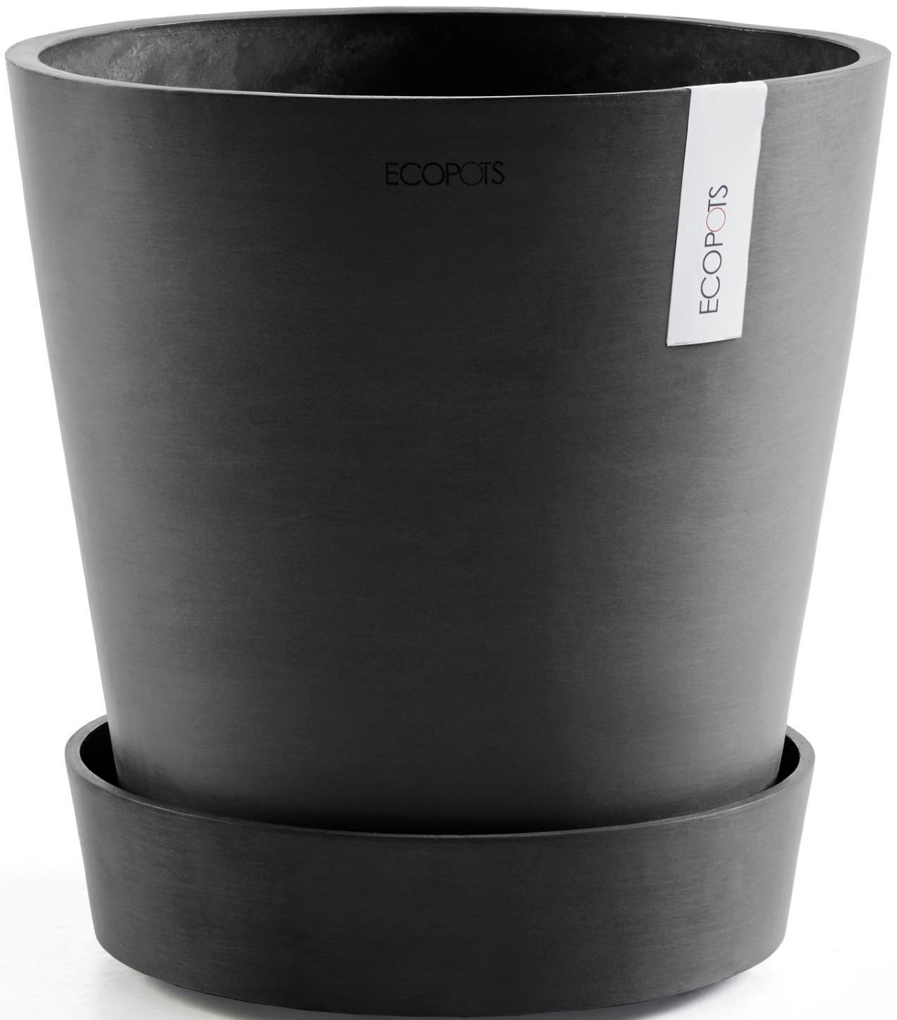 ECOPOTS Blumentopfuntersetzer »SAUCER WHEELS Dark Grey« BxTxH: 41,5x41,5x9 cm