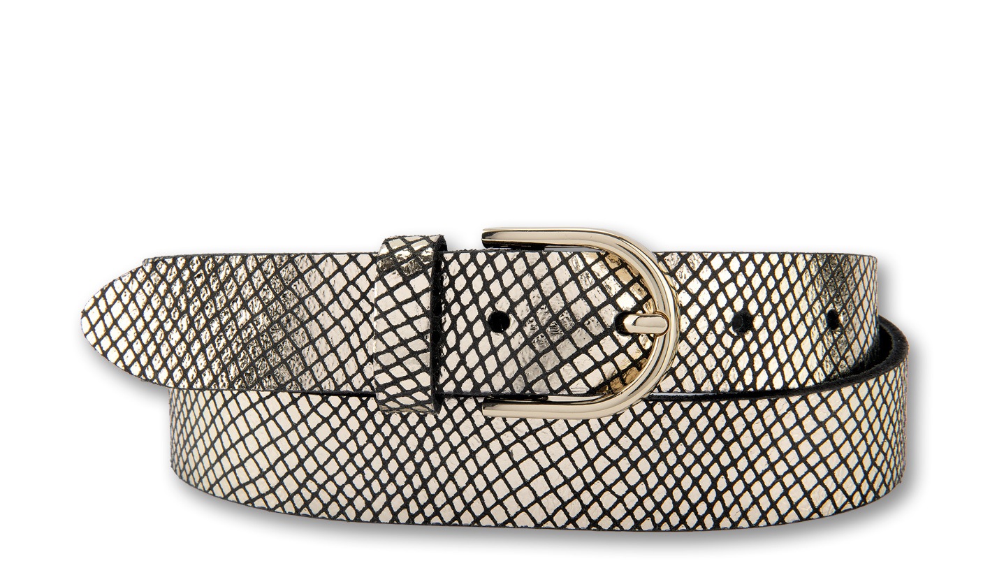 BERND GÖTZ Ledergürtel »Ledergürtel mit feiner Snakeprägung und Hochglanzschließe«