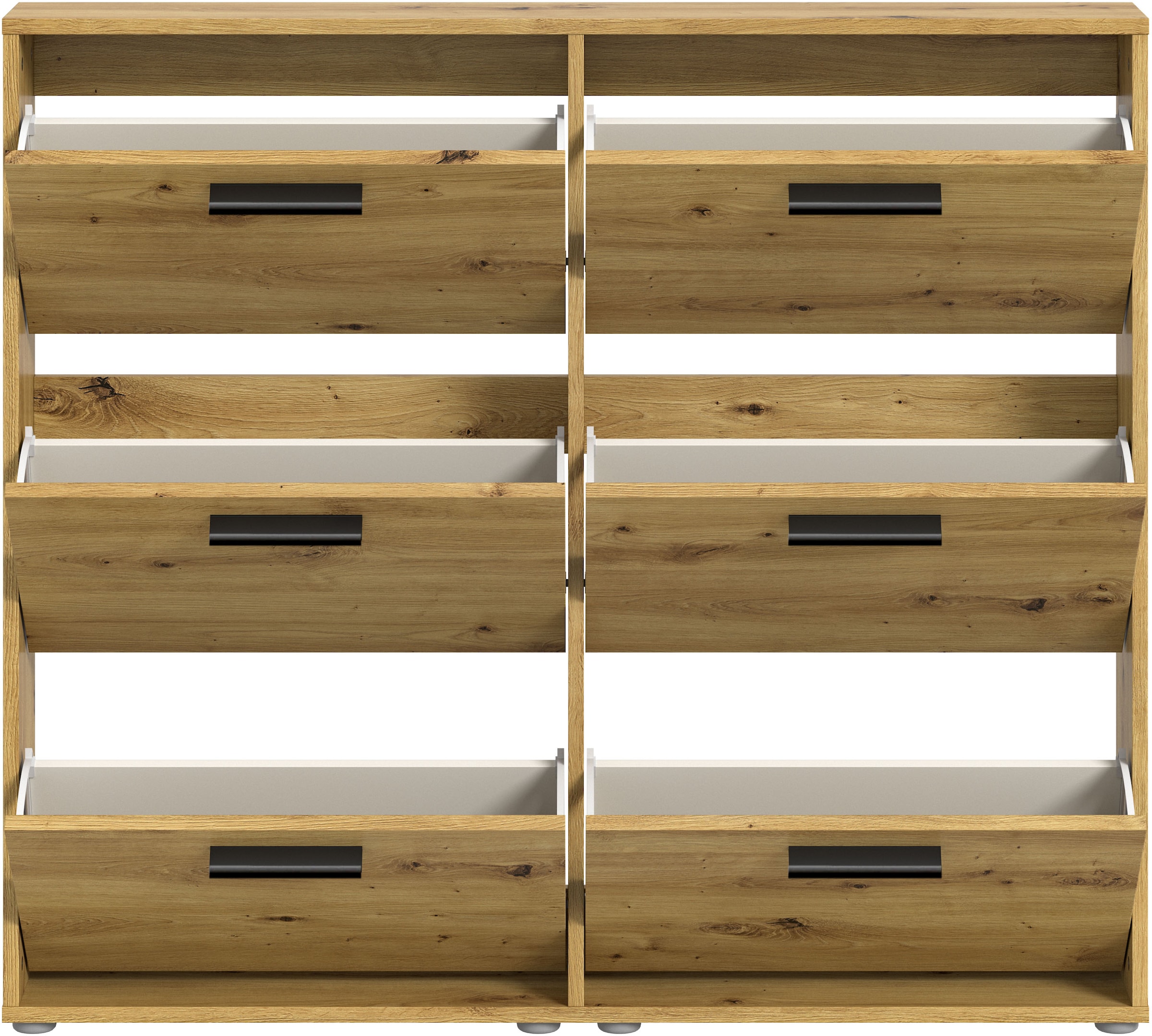 HBZ Schuhkommode »Sam Schuhkipper, Schuhschrank BxHxT 116x103x17 cm«, (1 St.), mit 6 Klappen