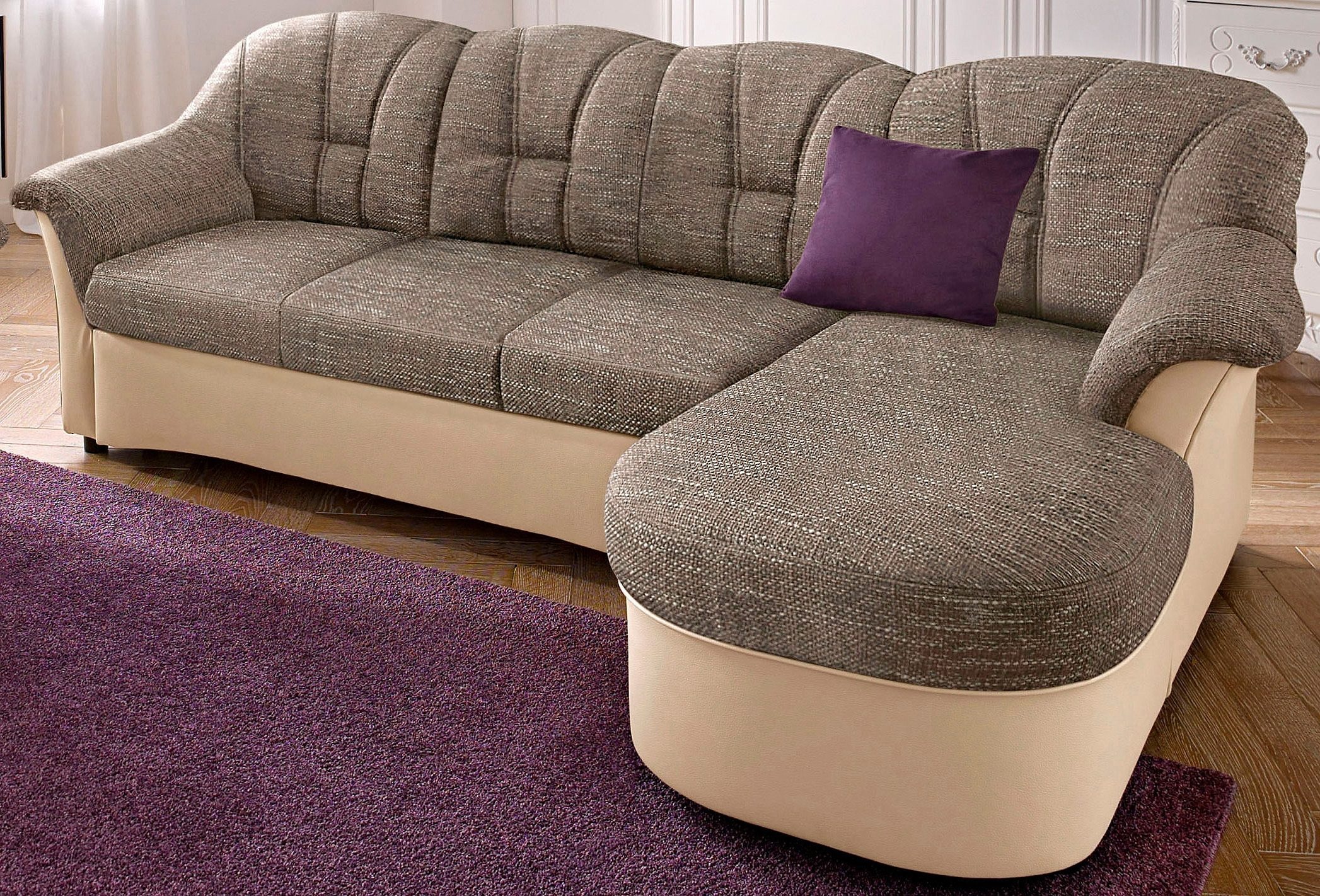DOMO collection Ecksofa »Flores Schlafsofa, B/T/H: 233/142/86 cm, L-Form«, günstig online kaufen