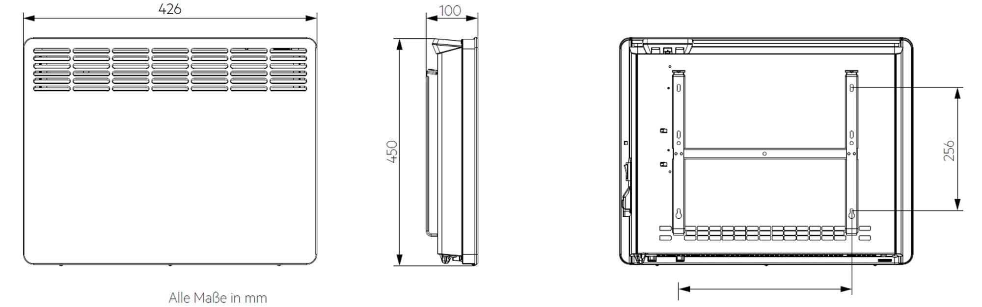 AEG Haustechnik Konvektor »»WKL 755«, Elektroheizung energiesparend, 750 W«, für ca. 9 m², LCD-Display, Wochenzeitschaltuhr